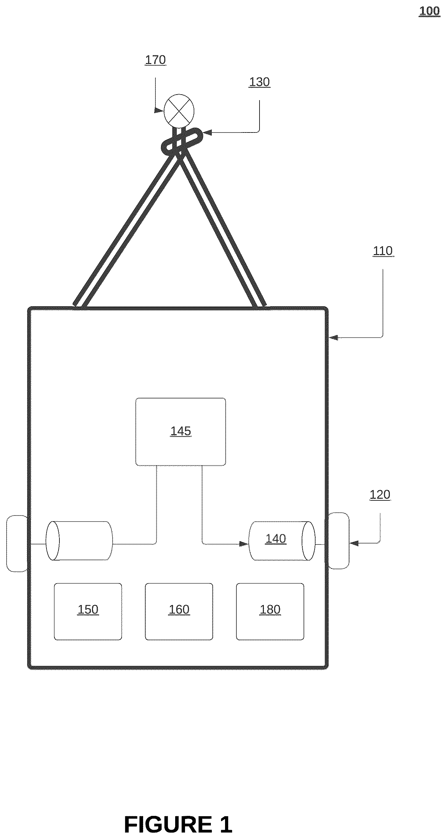 Patent US12103614 Figure 1 – Systems and methods for intelligently implementing an autonomous electric-powered trailer during a towing operation