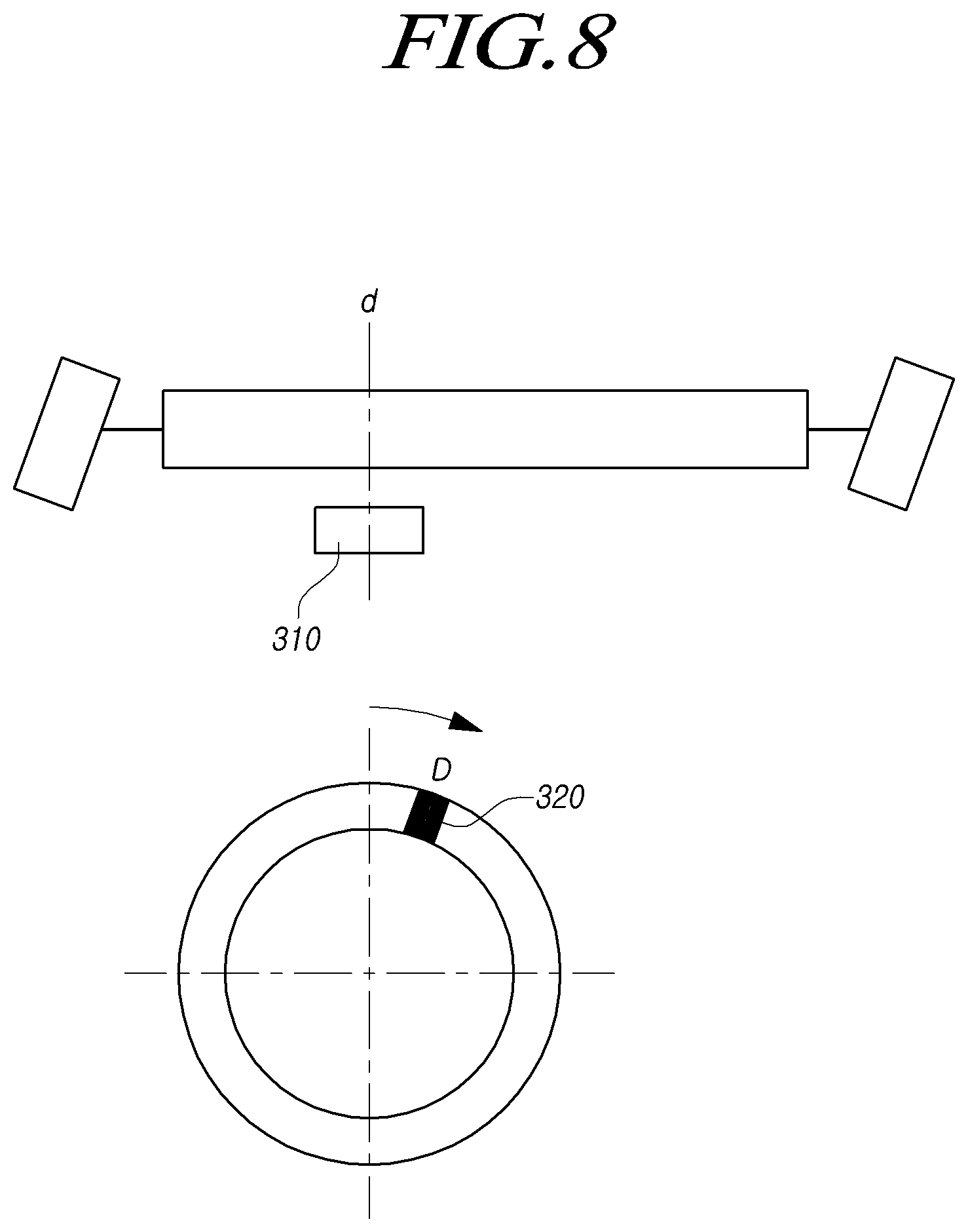 Patent US12103618 Figure 8 – Steering control device and method therefor, and steering control system