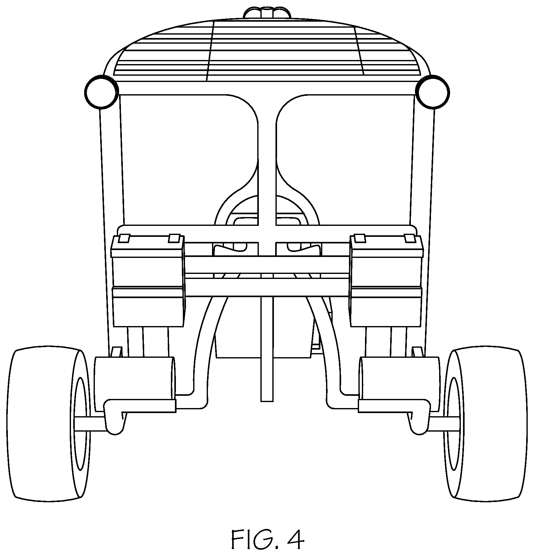 Patent US12103619 Figure 4 – Electric vehicle with movable operator's chair