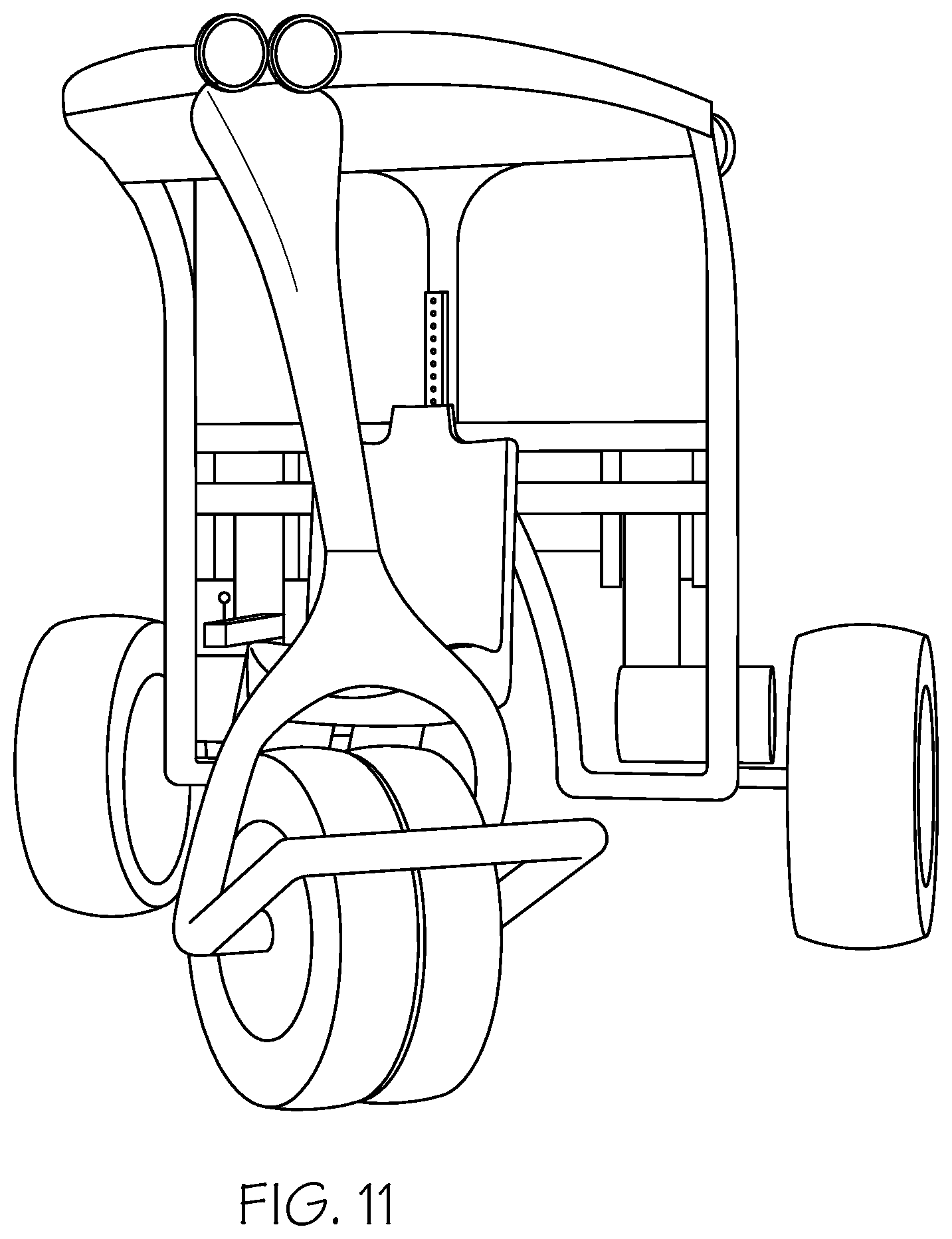 Patent US12103619 Figure 11 – Electric vehicle with movable operator's chair