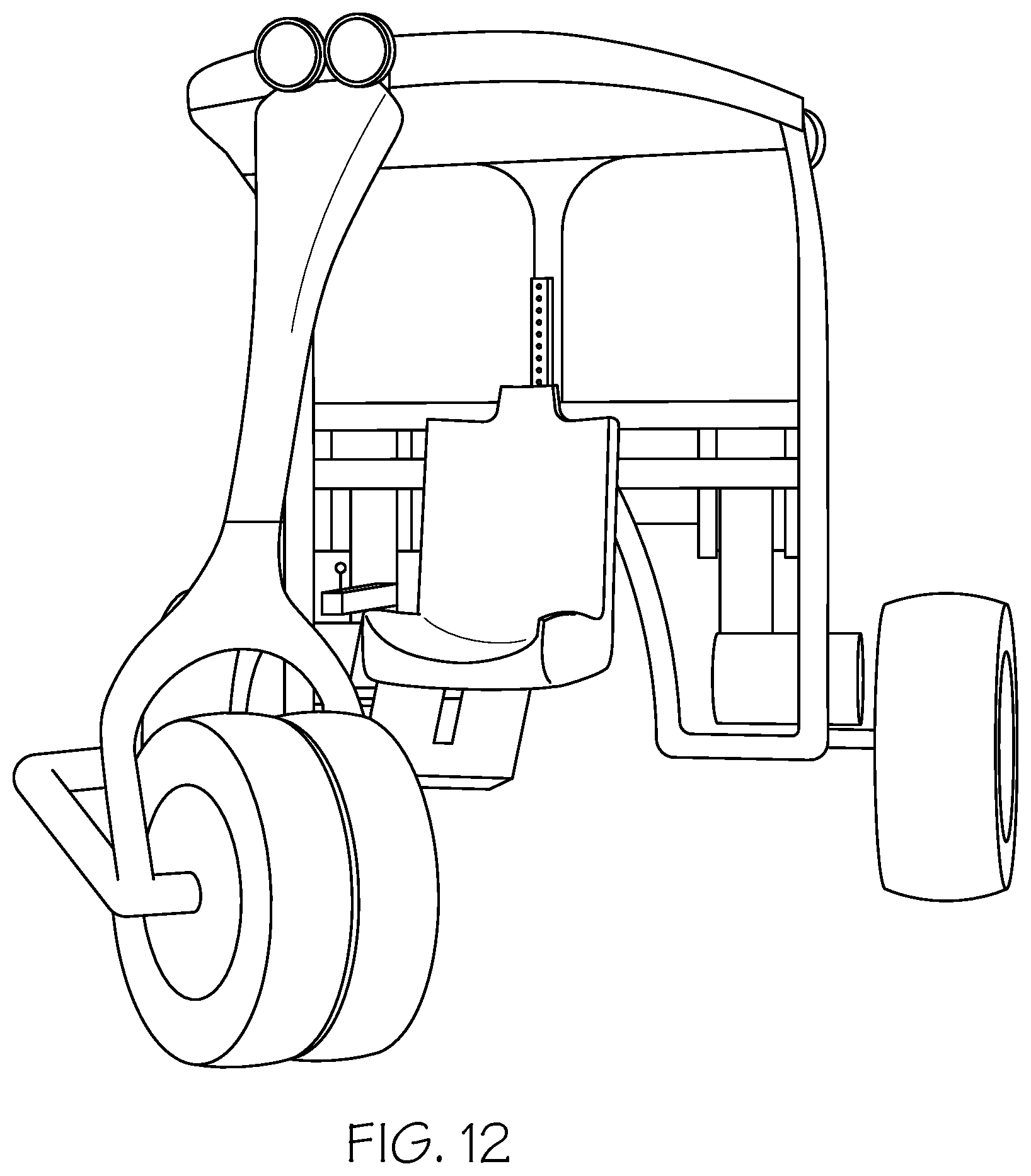Patent US12103619 Figure 12 – Electric vehicle with movable operator's chair