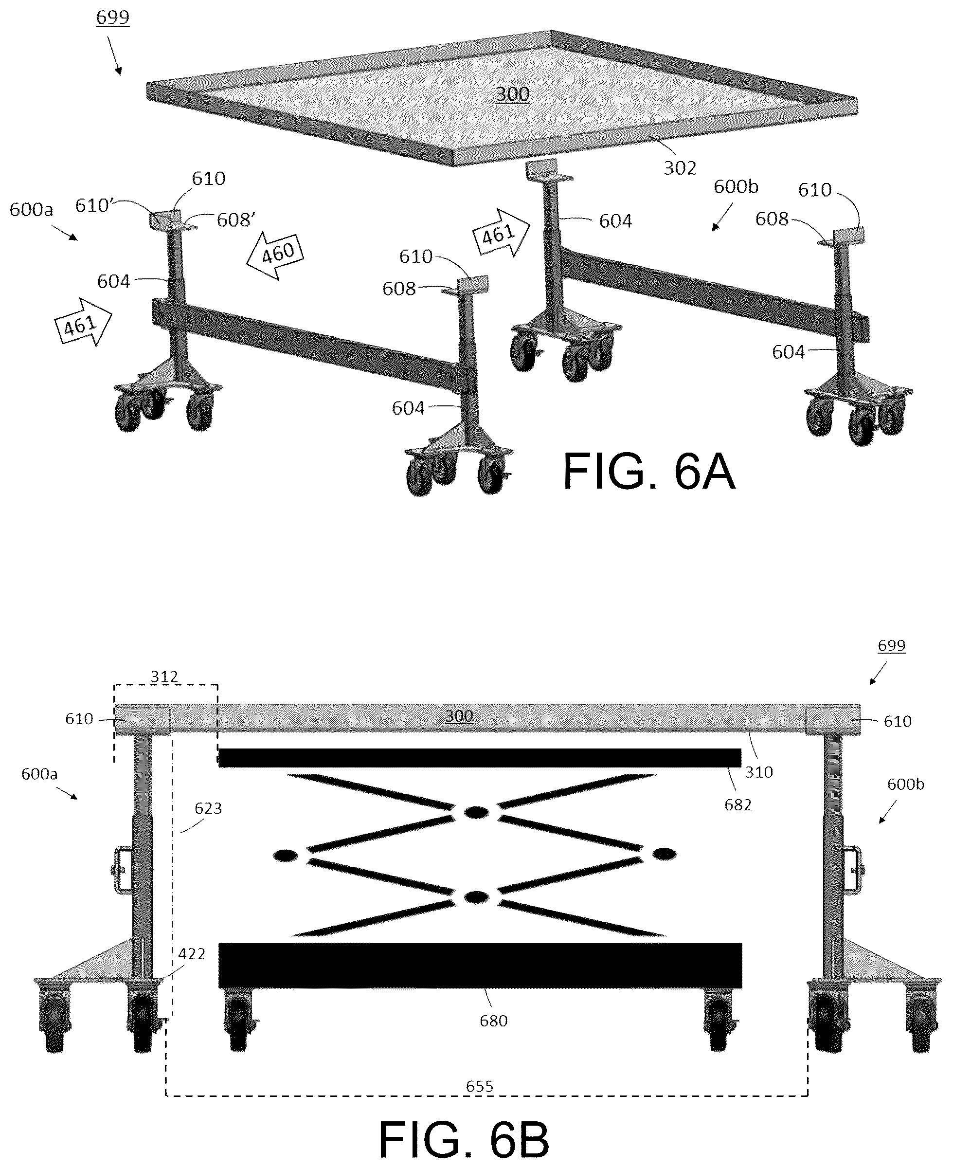 Patent US12103621 Figure 7 – Electric vehicle battery support and transport assemblies