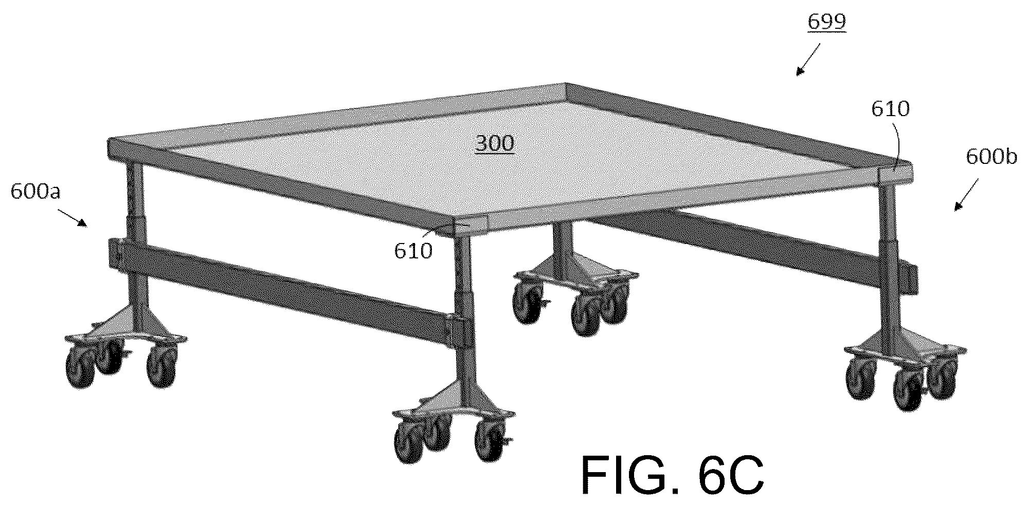 Patent US12103621 Figure 8 – Electric vehicle battery support and transport assemblies