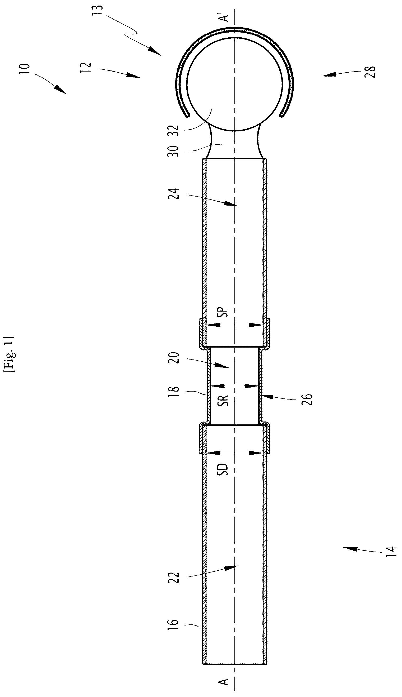 Patent US12103623 Figure 1 – Steering element, steering system and method of manufacturing a steering element