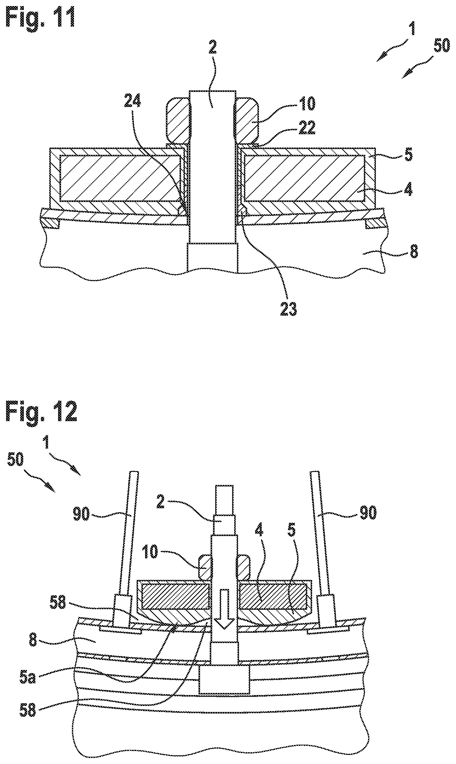 Patent US12103626 Figure 8 – Rim magnet arrangement for fixing a magnet on a rim by way of a stem of a valve