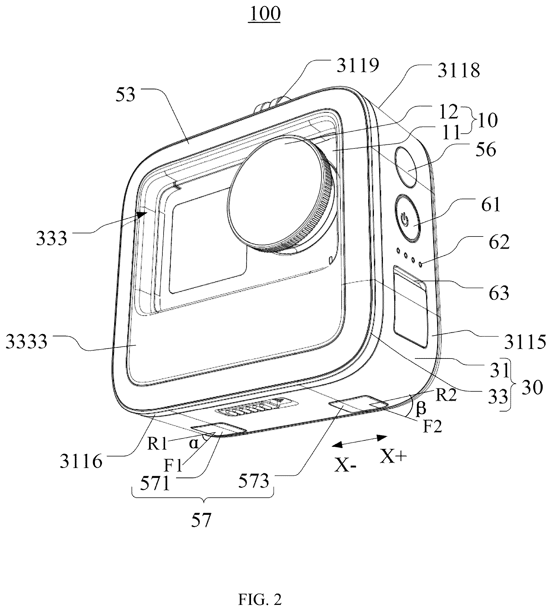 Patent US12103628 Figure 2 – Camera housing device, camera equipment and rear view system