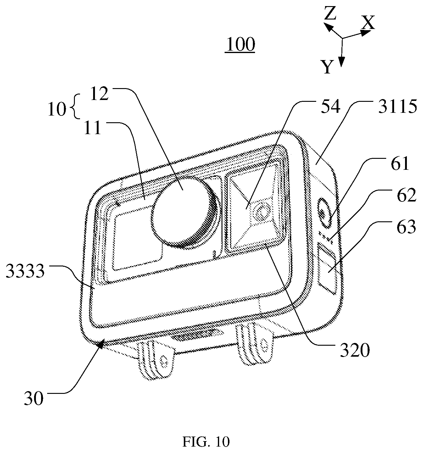 Patent US12103628 Figure 11 – Camera housing device, camera equipment and rear view system