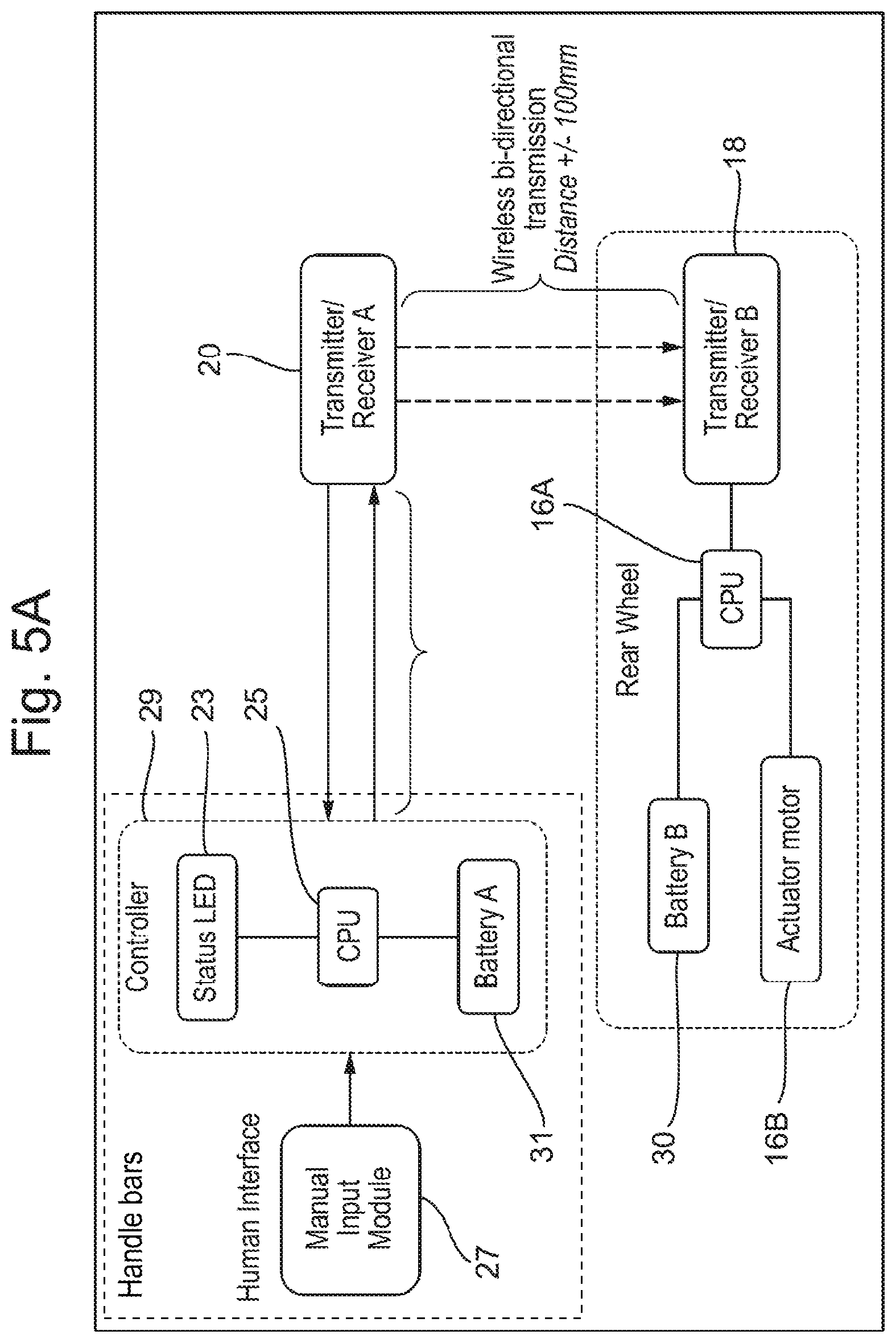 Patent US12103635 Figure 7 – Bicycle transmission actuation system