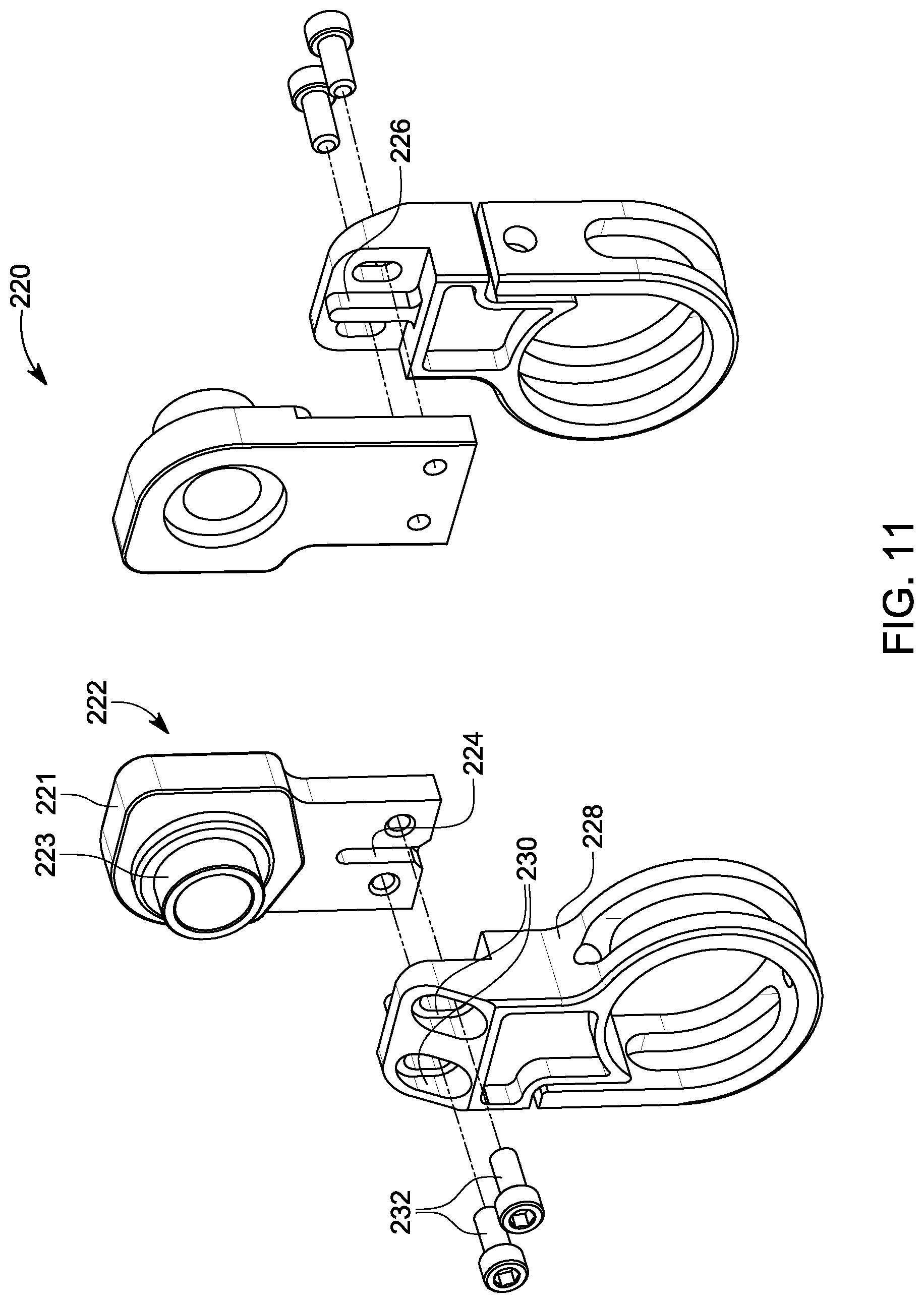 Patent US12103641 Figure 11 – Bicycle belt or chain tensioner and internally geared hub conversion kit