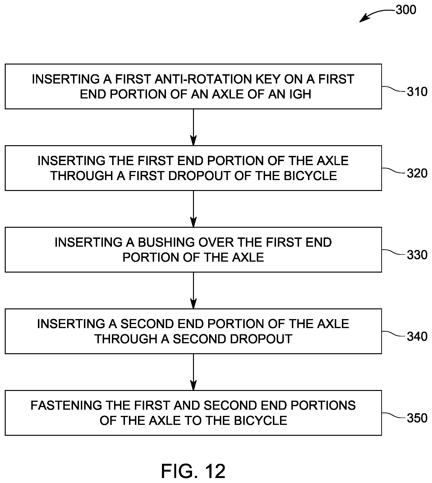 Patent US12103641 Figure 12 – Bicycle belt or chain tensioner and internally geared hub conversion kit