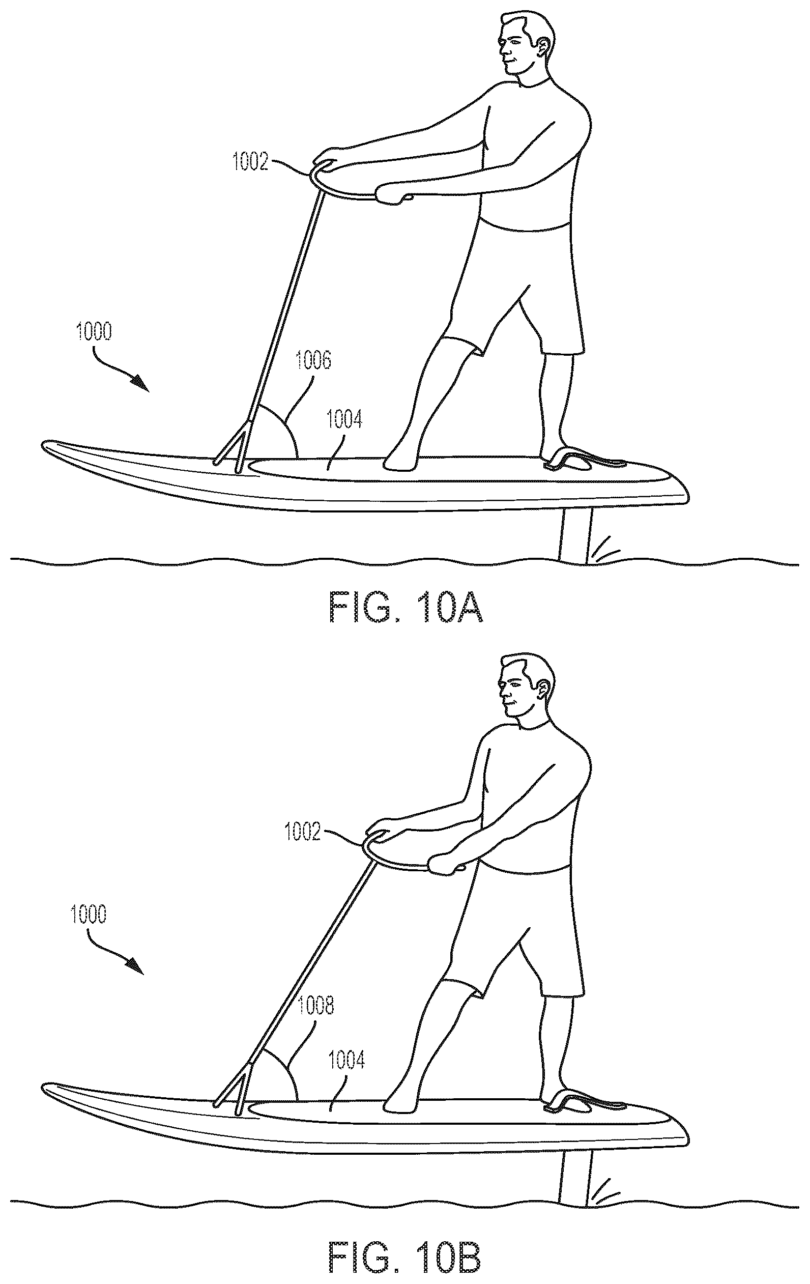 Patent US12103643 Figure 10 – Watercraft device with hydrofoil and electric propeller system