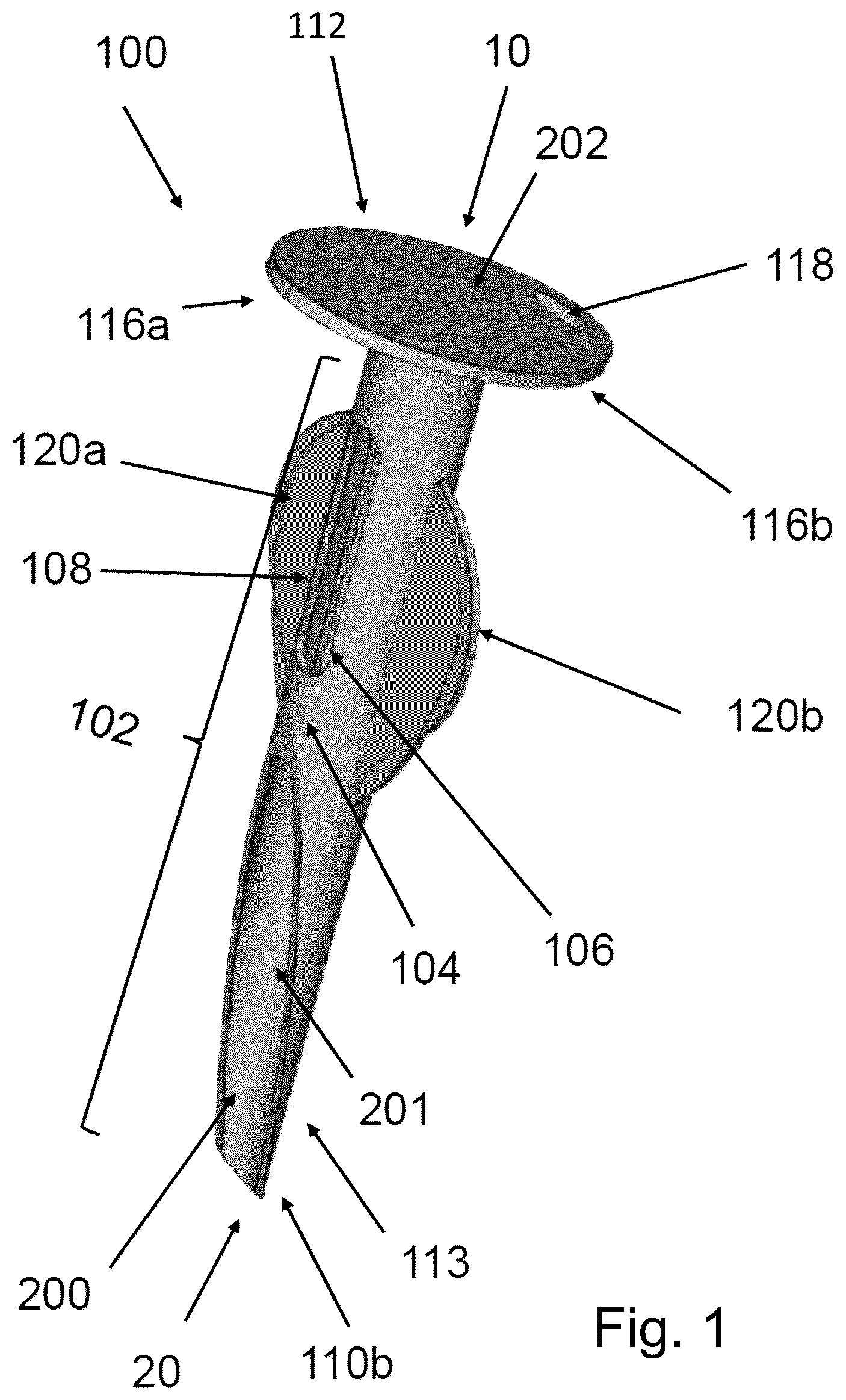 Patent US12103645 Figure 1 – Portable marine anchoring device