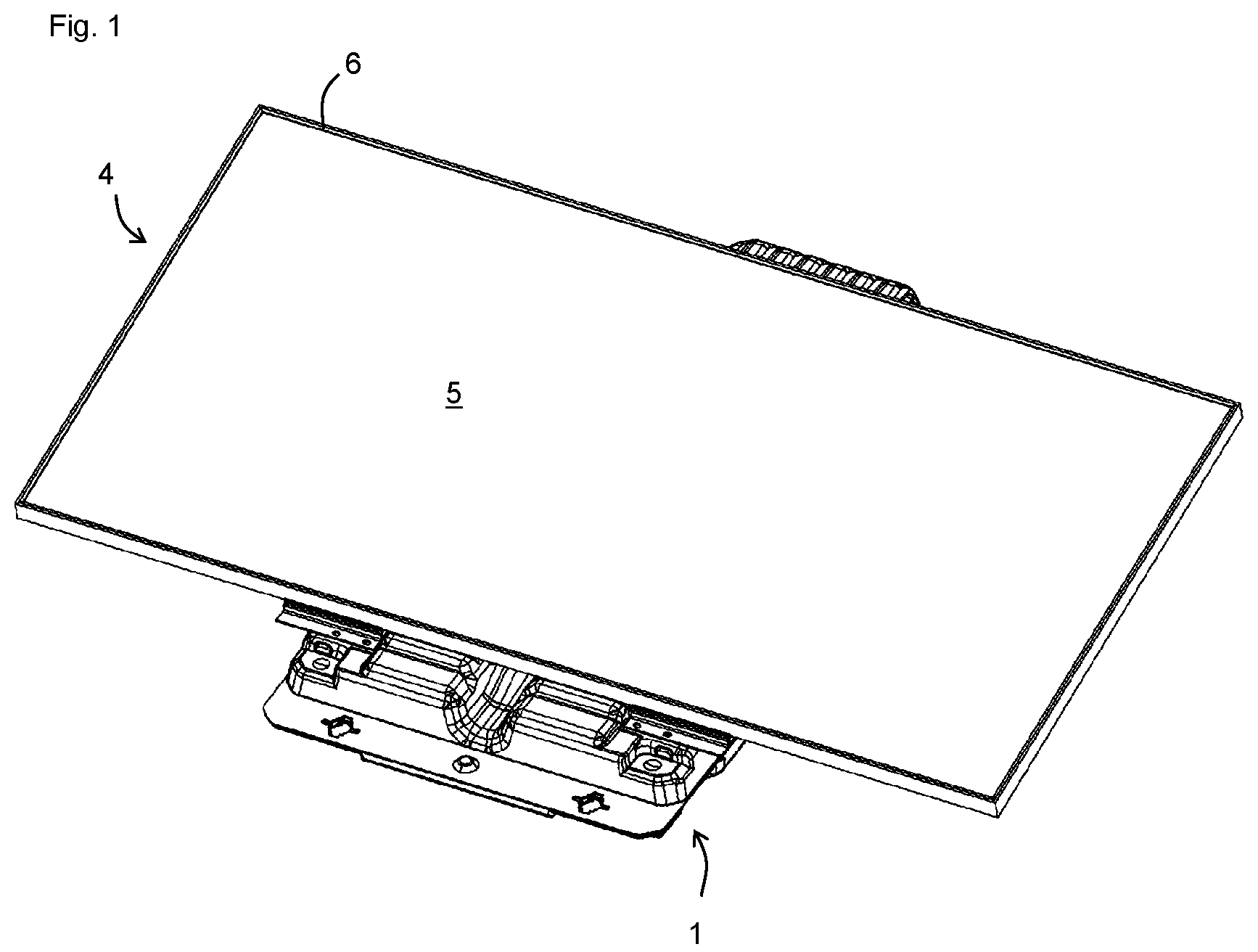 Patent US12103647 Figure 1 – Solar panel module fixed to a float