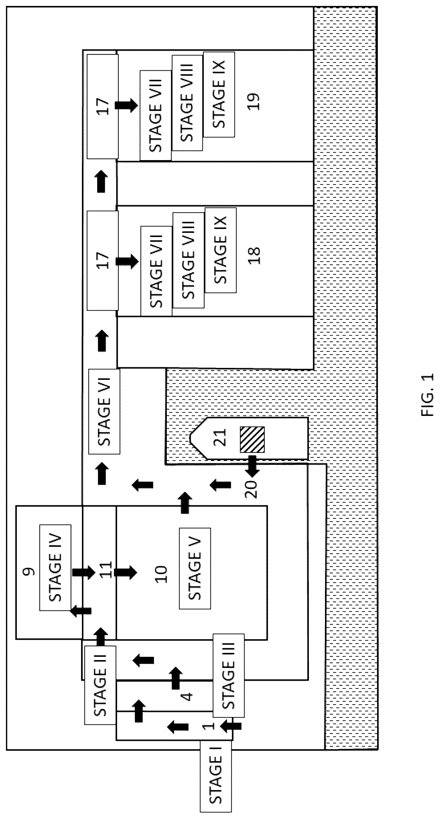 Patent US12103649 Figure 1 – Method for fabrication of an integrated production complex on a gravity-based structure (GBS)