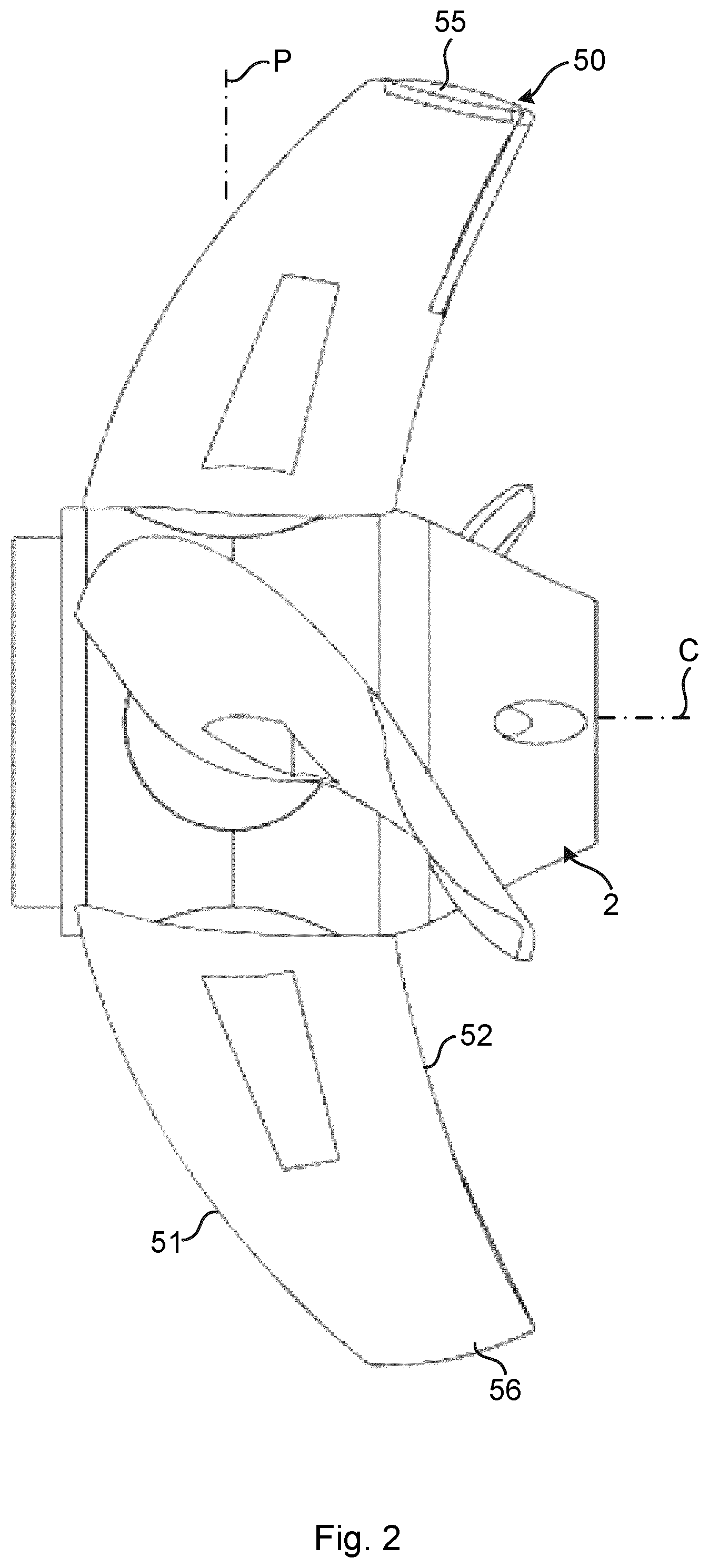 Patent US12103656 Figure 2 – Self-adjusting variable pitch propeller