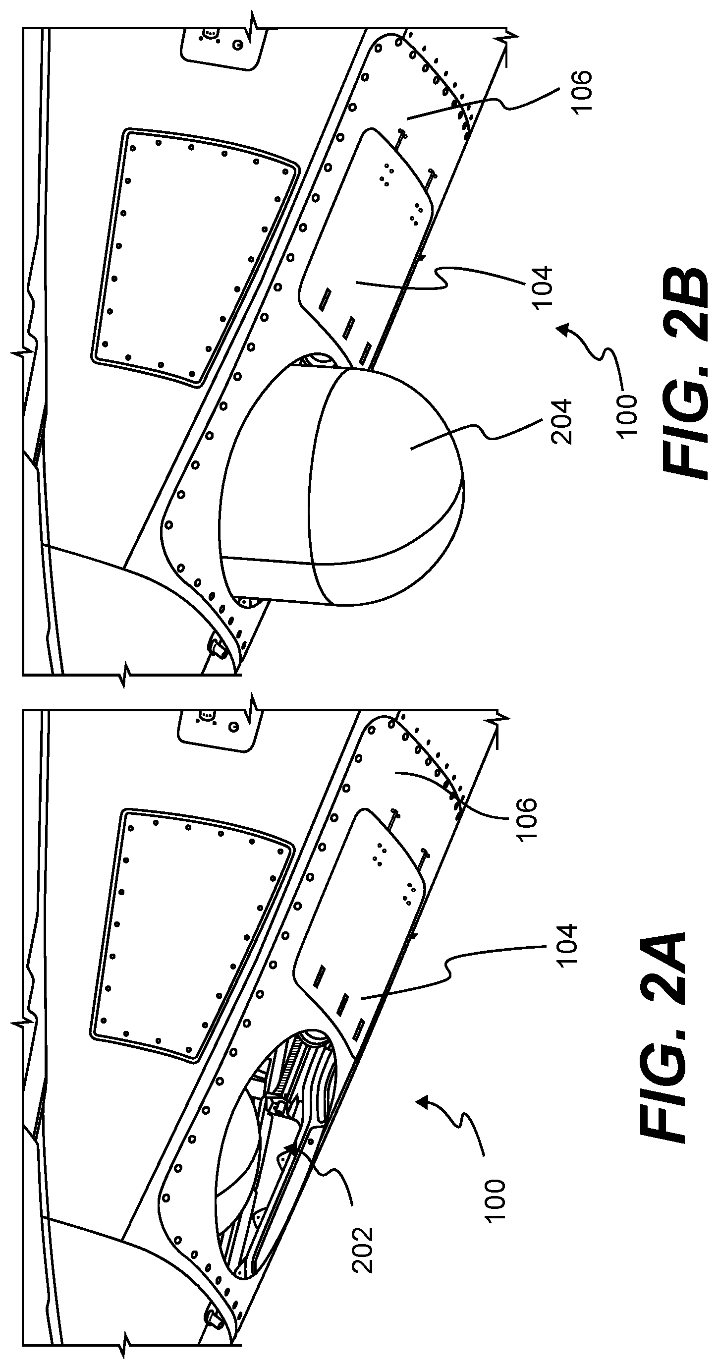 Patent US12103659 Figure 2 – Track door for aircraft