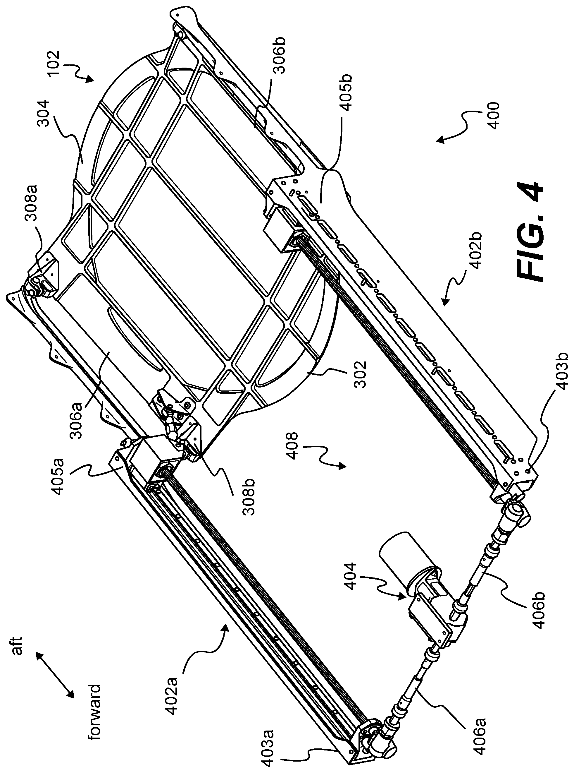 Patent US12103659 Figure 4 – Track door for aircraft