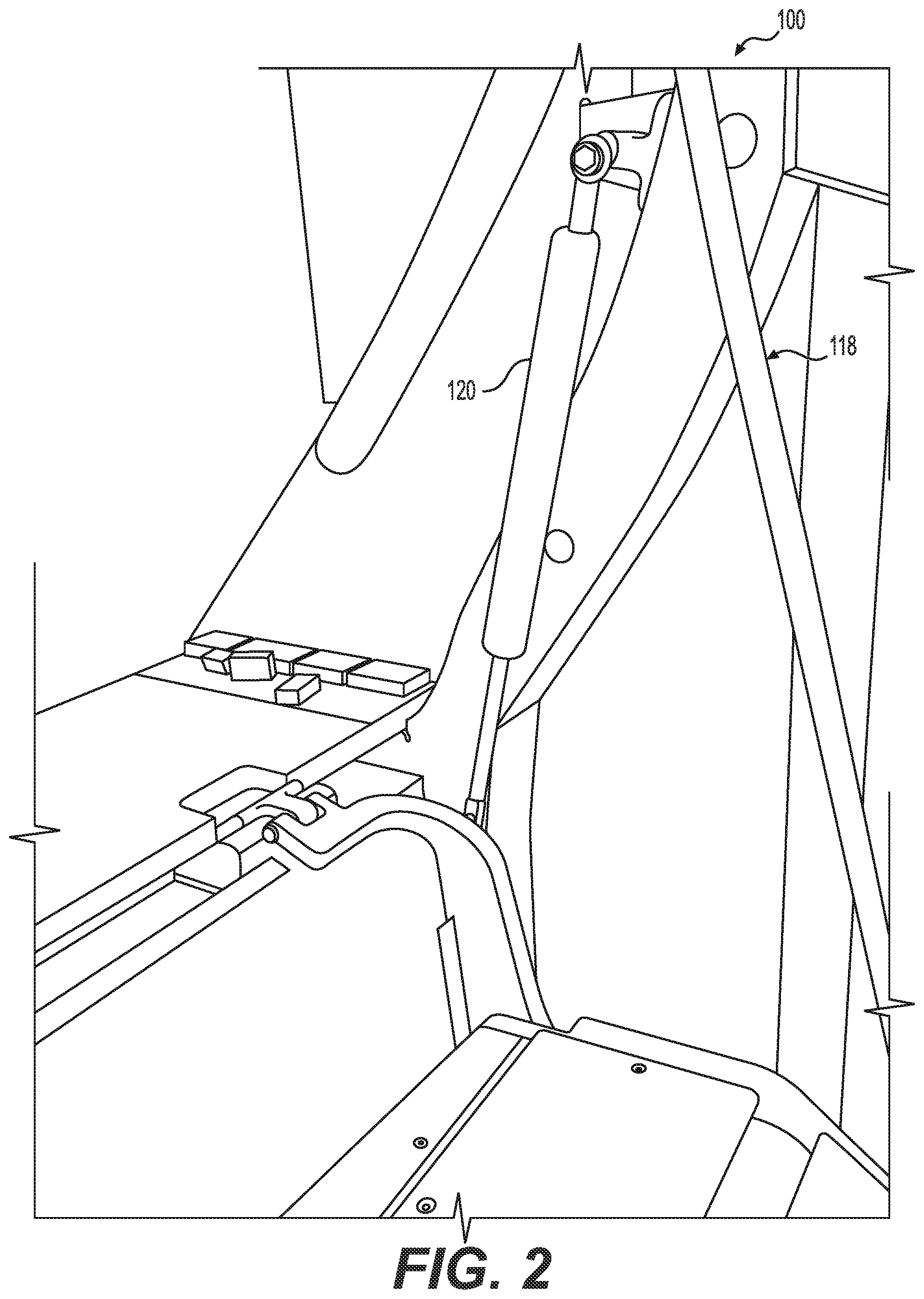 Patent US12103660 Figure 2 – Aircraft stair system including deployable table
