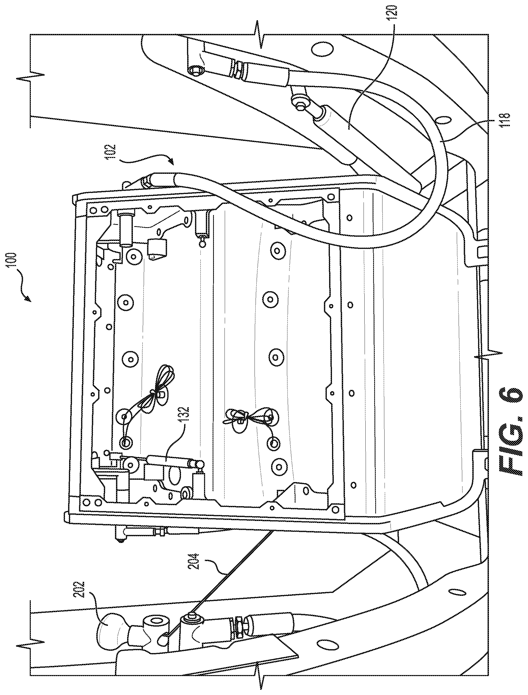 Patent US12103660 Figure 10 – Aircraft stair system including deployable table