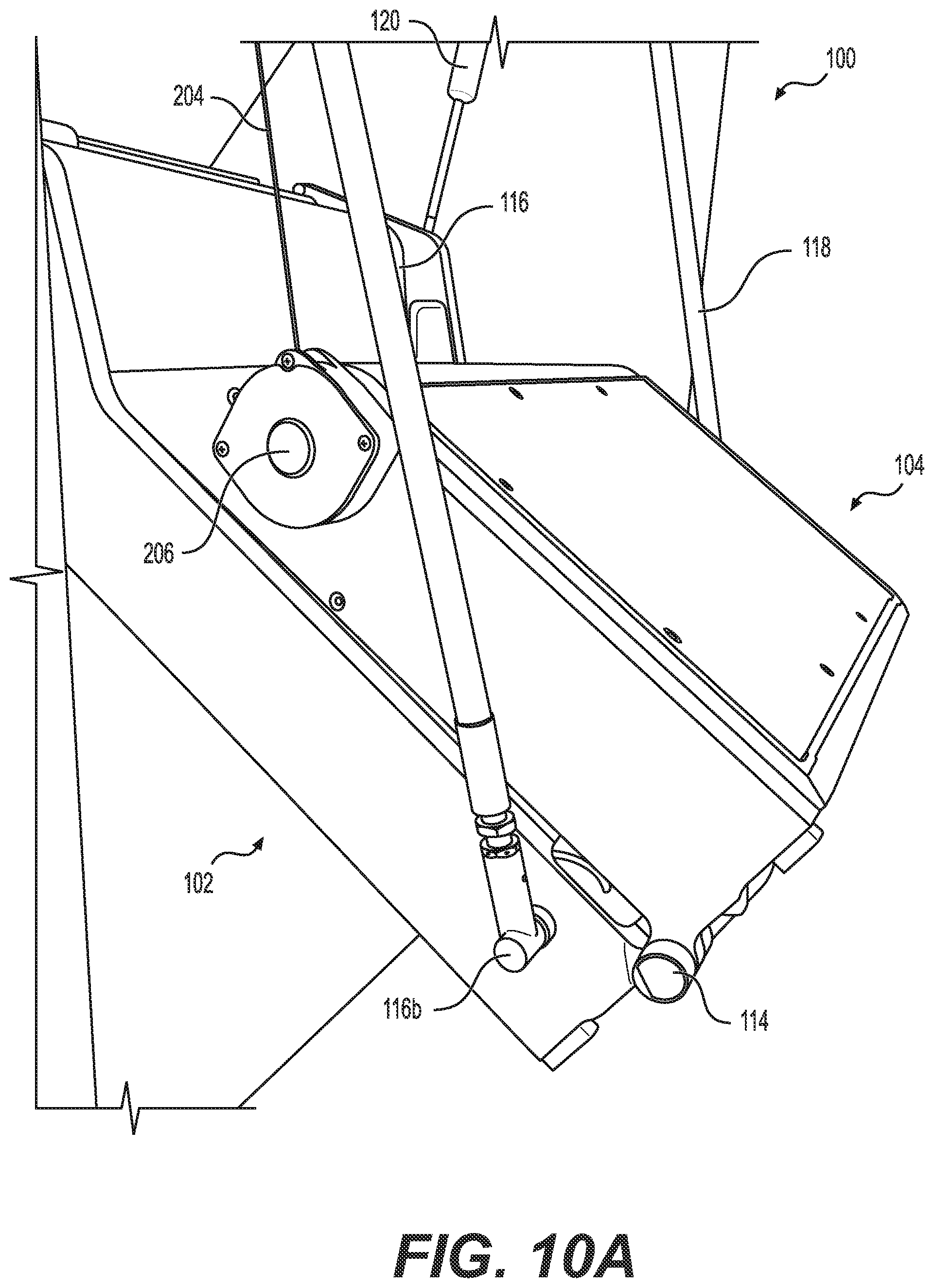 Patent US12103660 Figure 16 – Aircraft stair system including deployable table