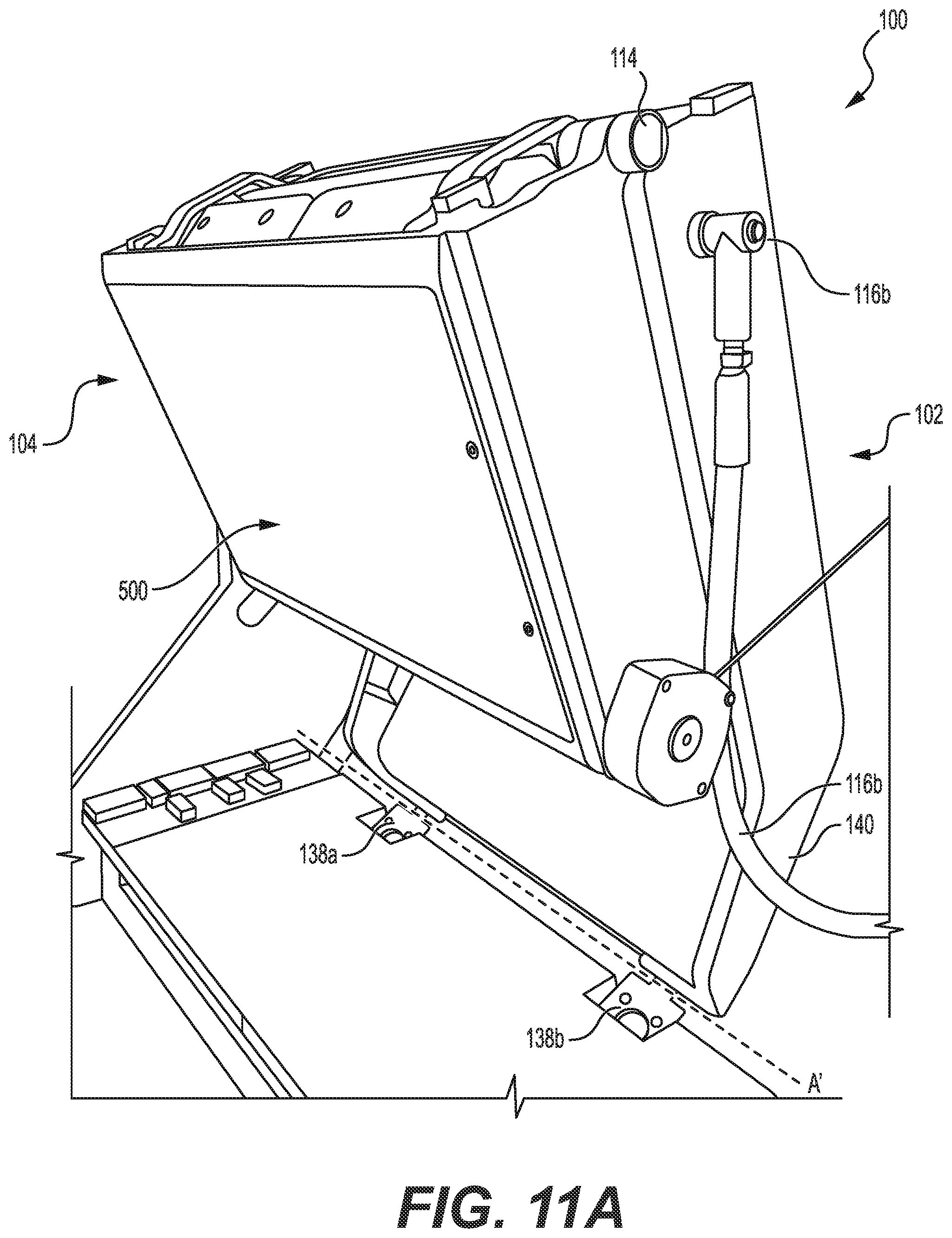 Patent US12103660 Figure 18 – Aircraft stair system including deployable table