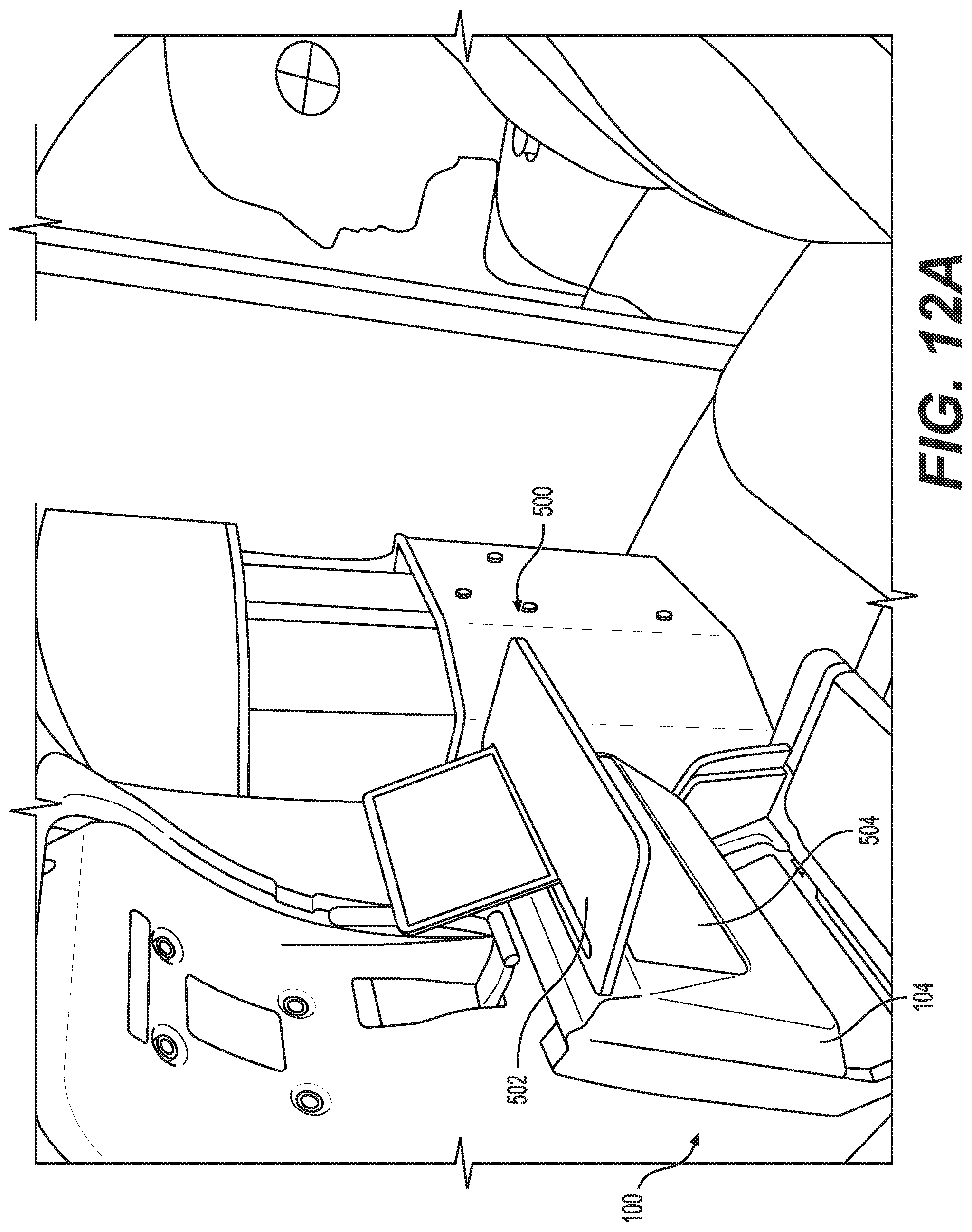 Patent US12103660 Figure 20 – Aircraft stair system including deployable table