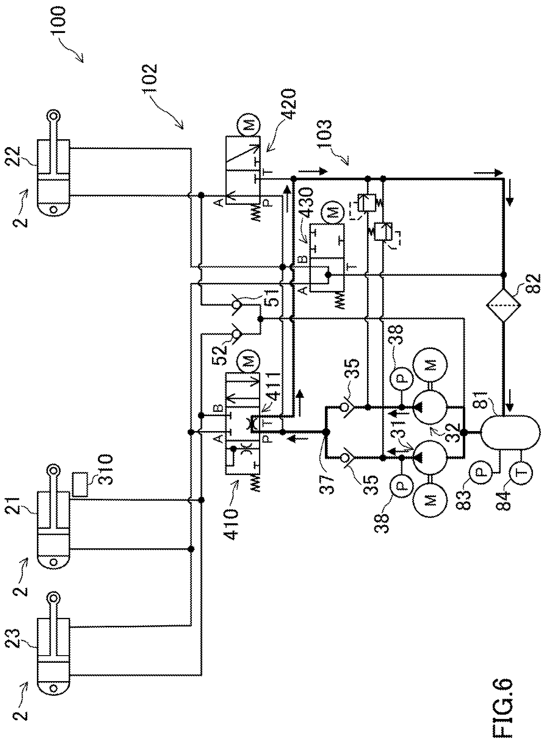 Patent US12103667 Figure 6 – EHA system for lifting/lowering landing gear