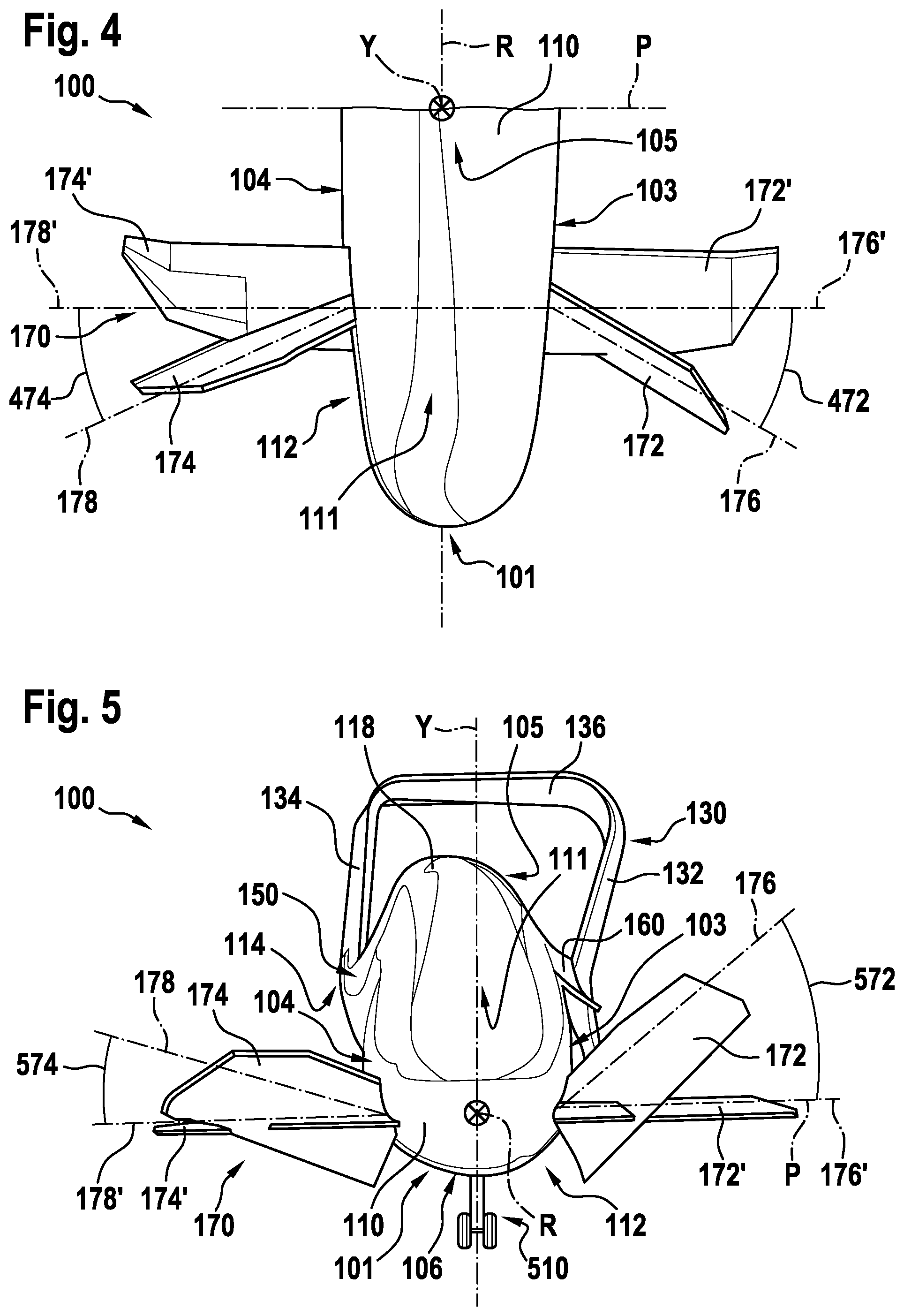 Patent US12103672 Figure 4 – Rotary wing aircraft with a stabilizer arrangement