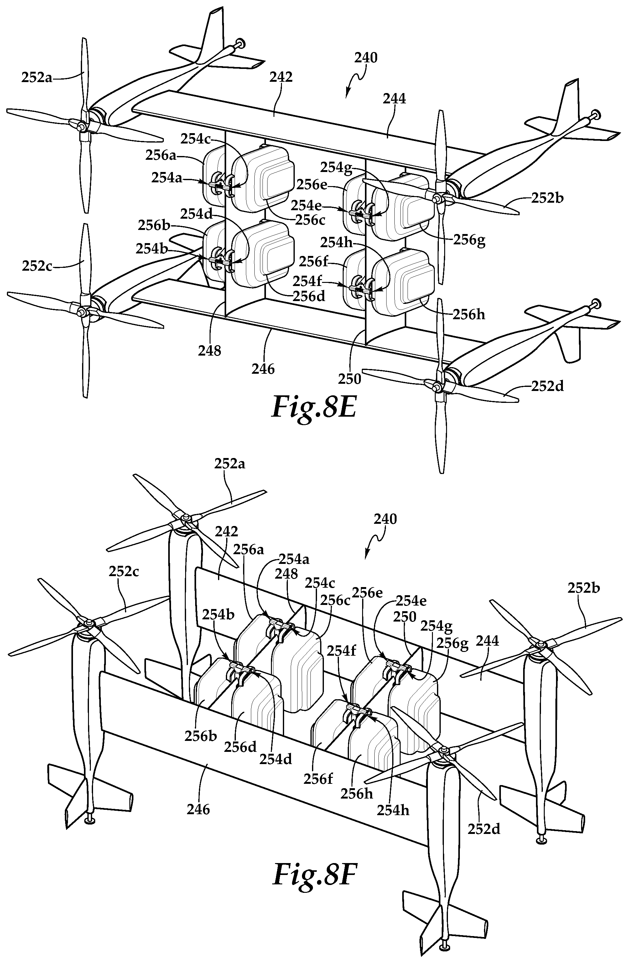Patent US12103673 Figure 13 – Payload saddle assemblies for use on aircraft