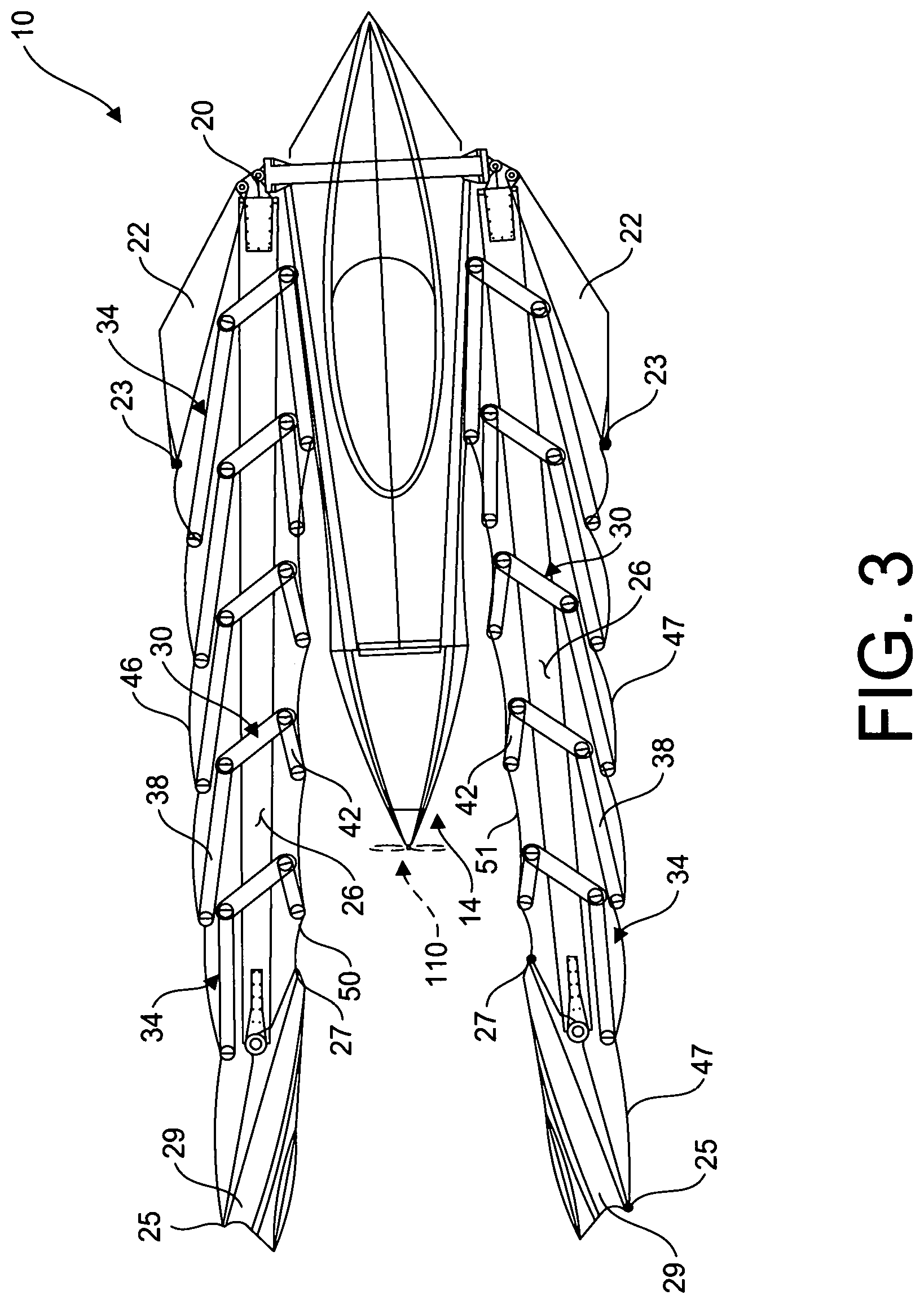 Patent US12103677 Figure 3 – Fabric covered aircraft wings and method for folding wings