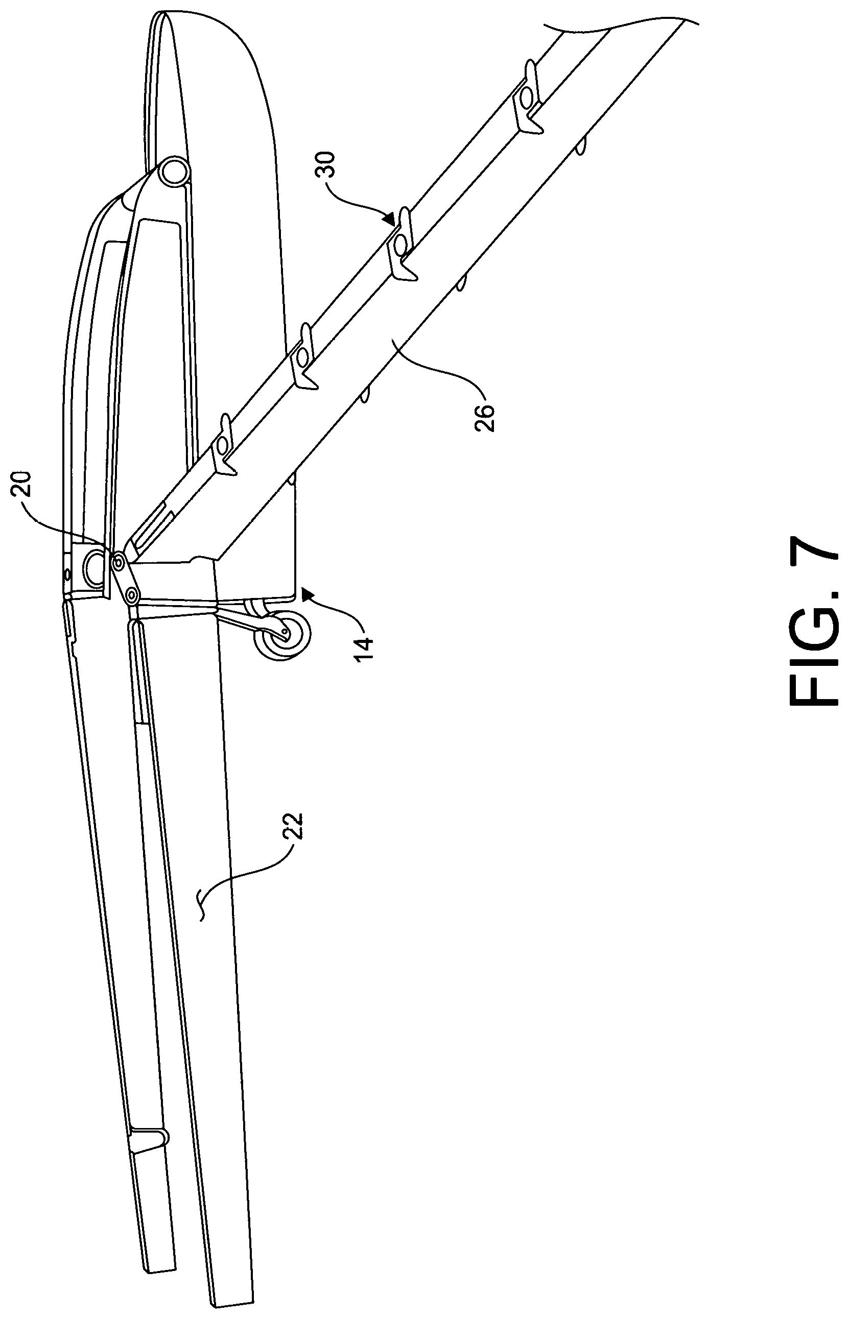 Patent US12103677 Figure 7 – Fabric covered aircraft wings and method for folding wings