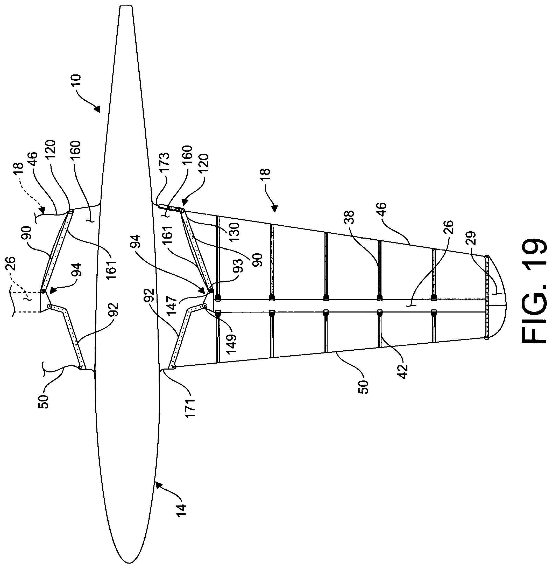 Patent US12103677 Figure 18 – Fabric covered aircraft wings and method for folding wings