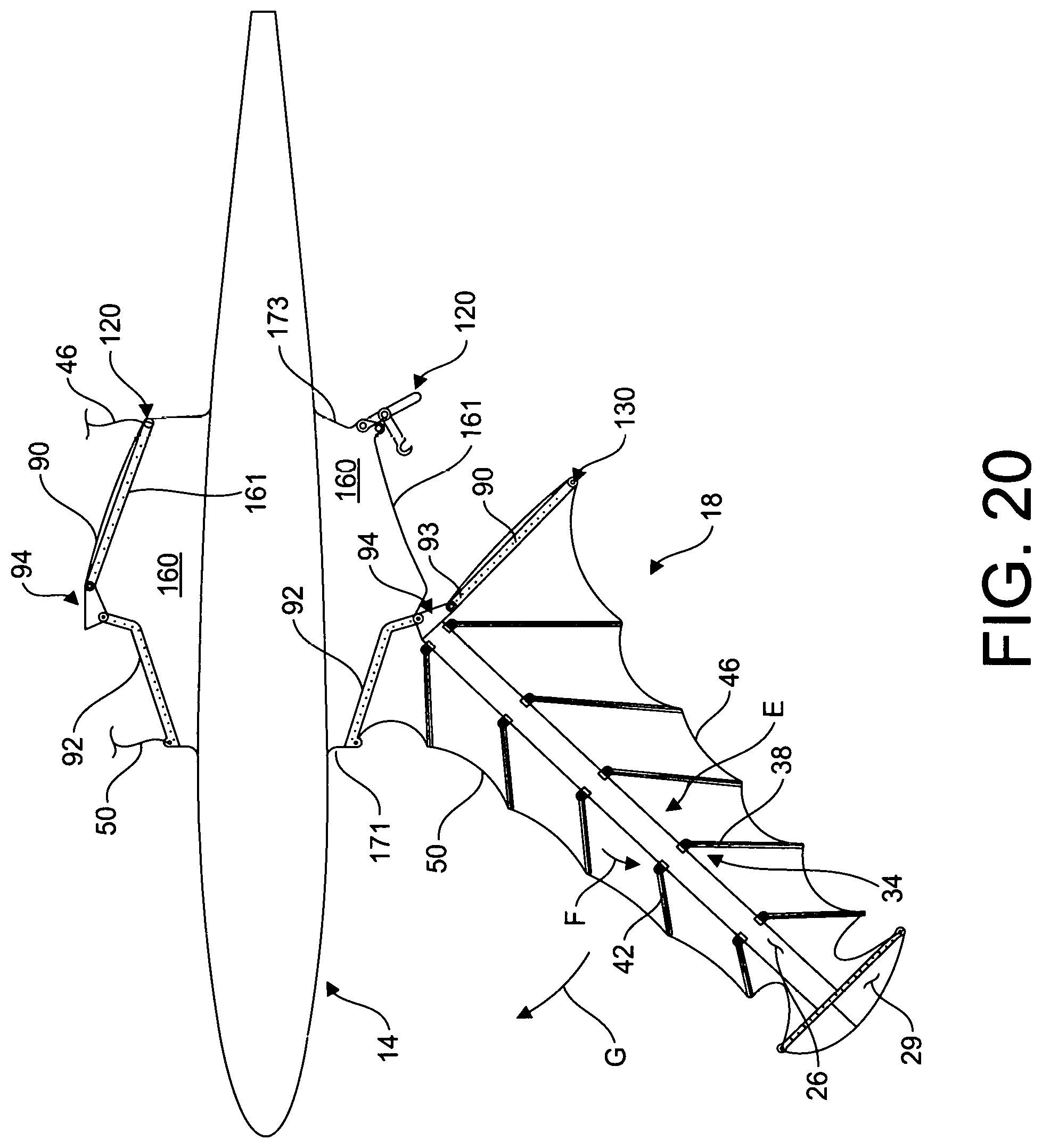 Patent US12103677 Figure 19 – Fabric covered aircraft wings and method for folding wings