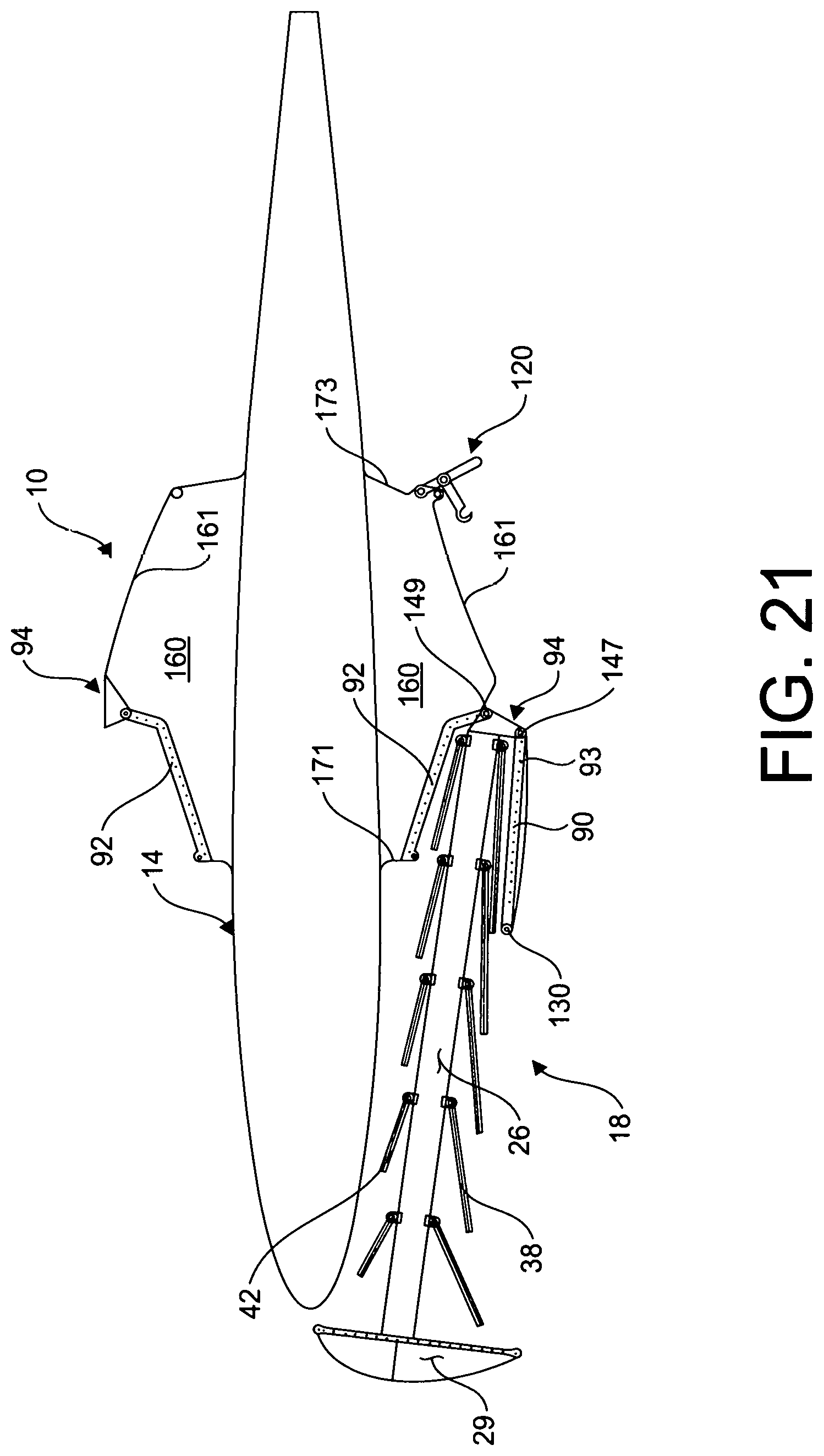Patent US12103677 Figure 20 – Fabric covered aircraft wings and method for folding wings