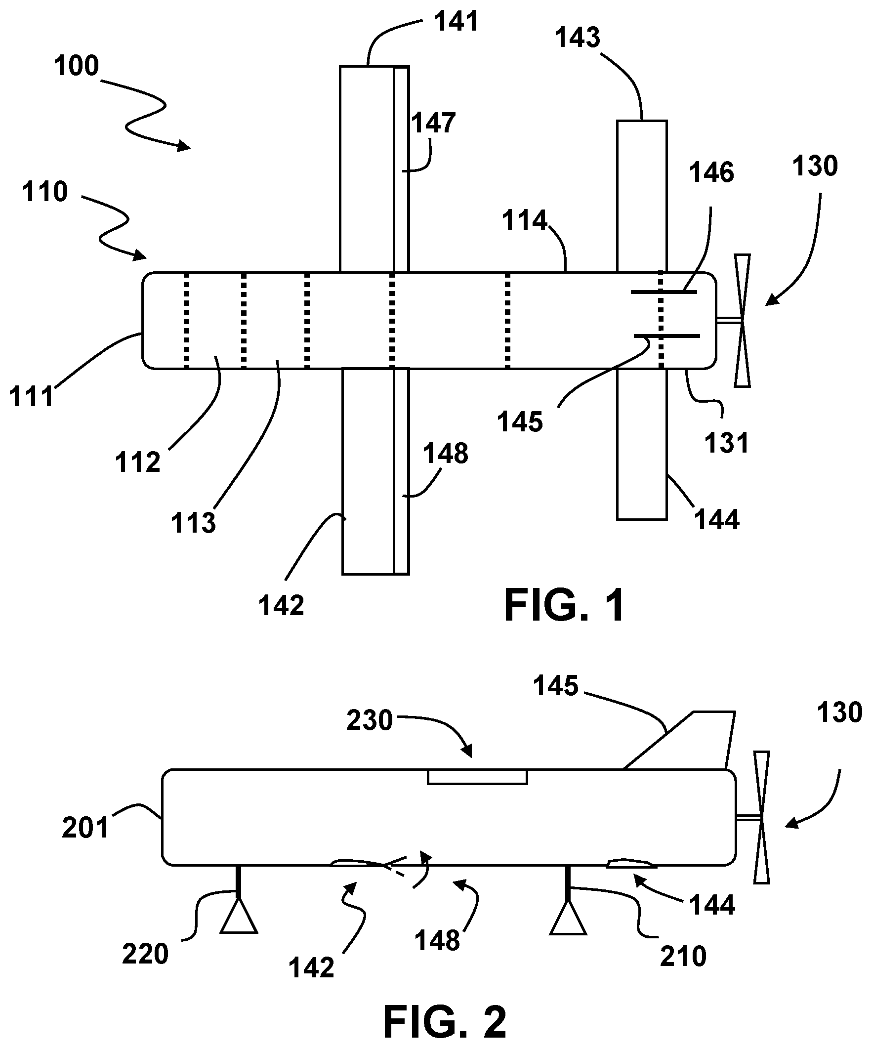 Patent US12103678 Figure 1 – Elevon control system