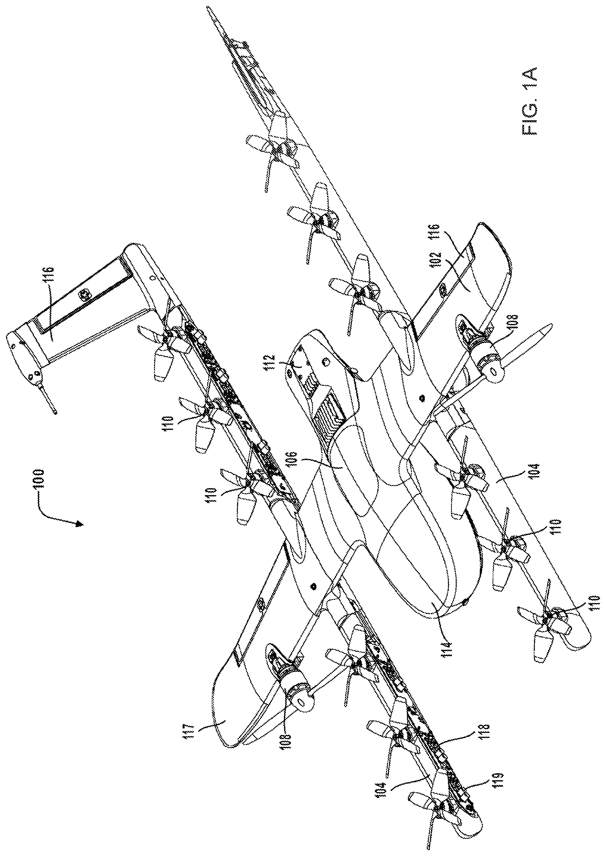 Patent US12103682 Figure 1 – Package coupling apparatus with strap and hanger for securing a package to a UAV and method of securing a package for delivery