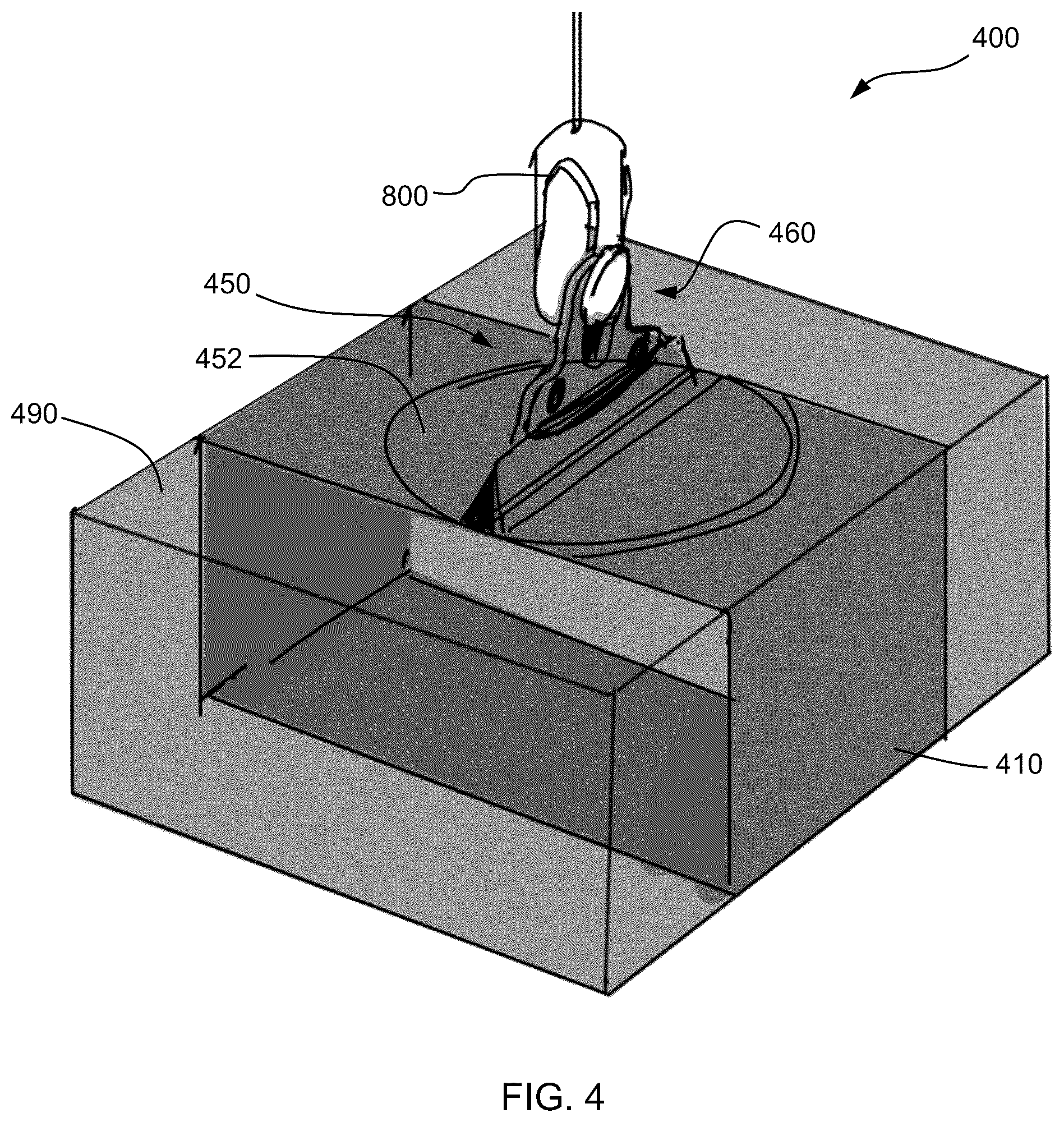 Patent US12103682 Figure 7 – Package coupling apparatus with strap and hanger for securing a package to a UAV and method of securing a package for delivery