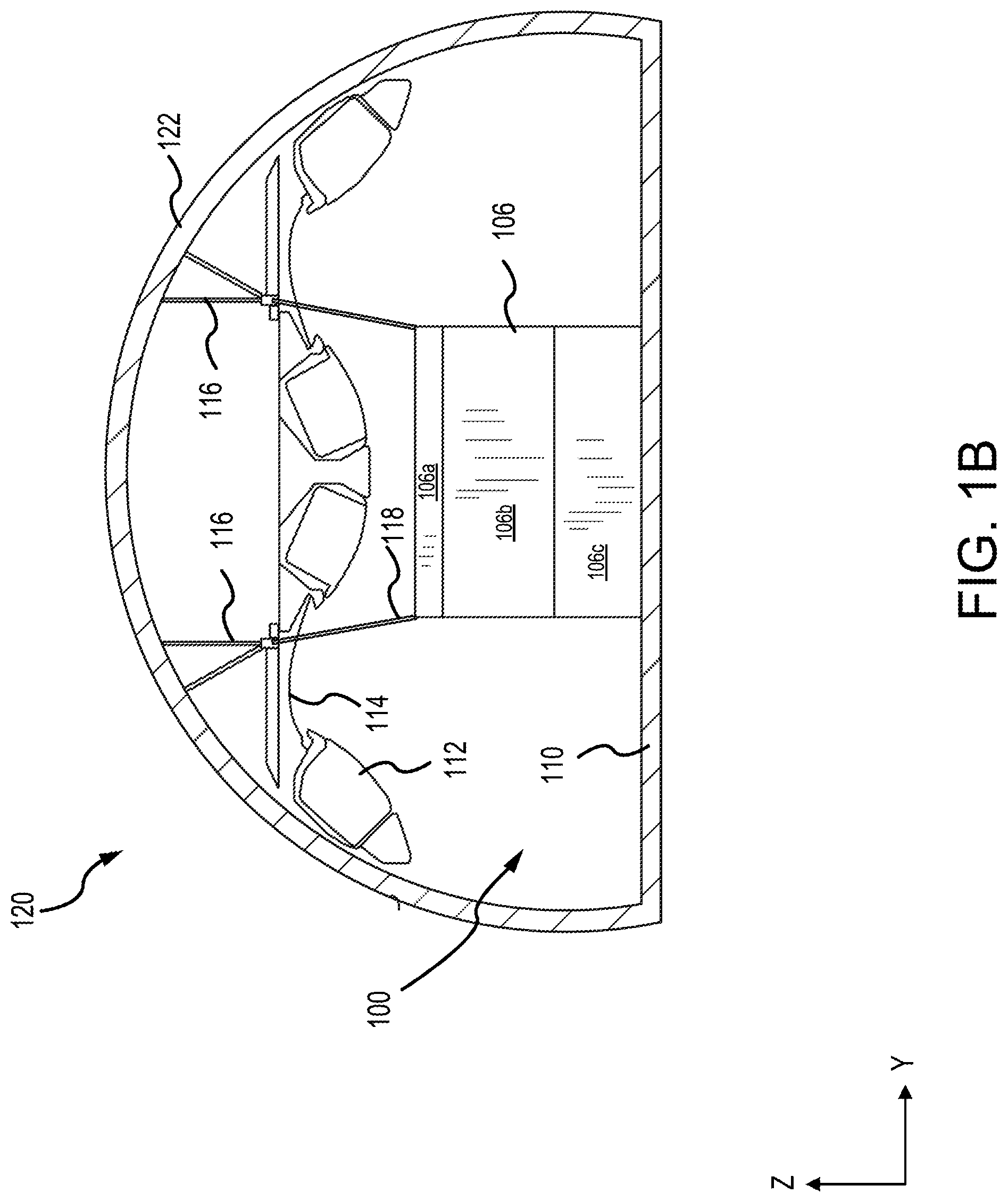 Patent US12103686 Figure 2 – Movable area partition