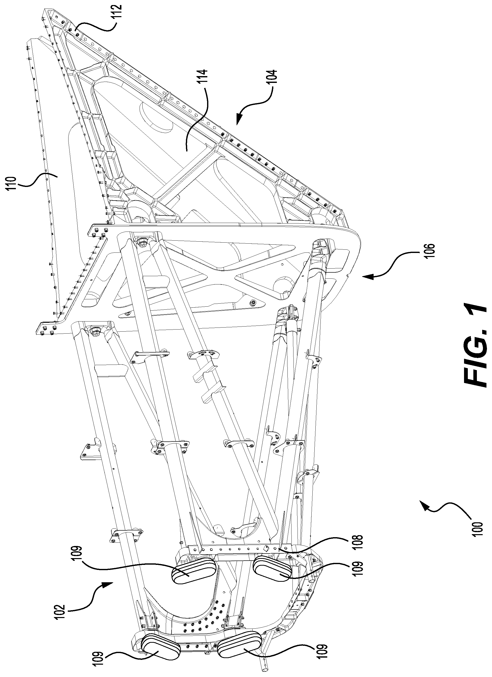 Patent US12103692 Figure 1 – Engine truss for aircraft