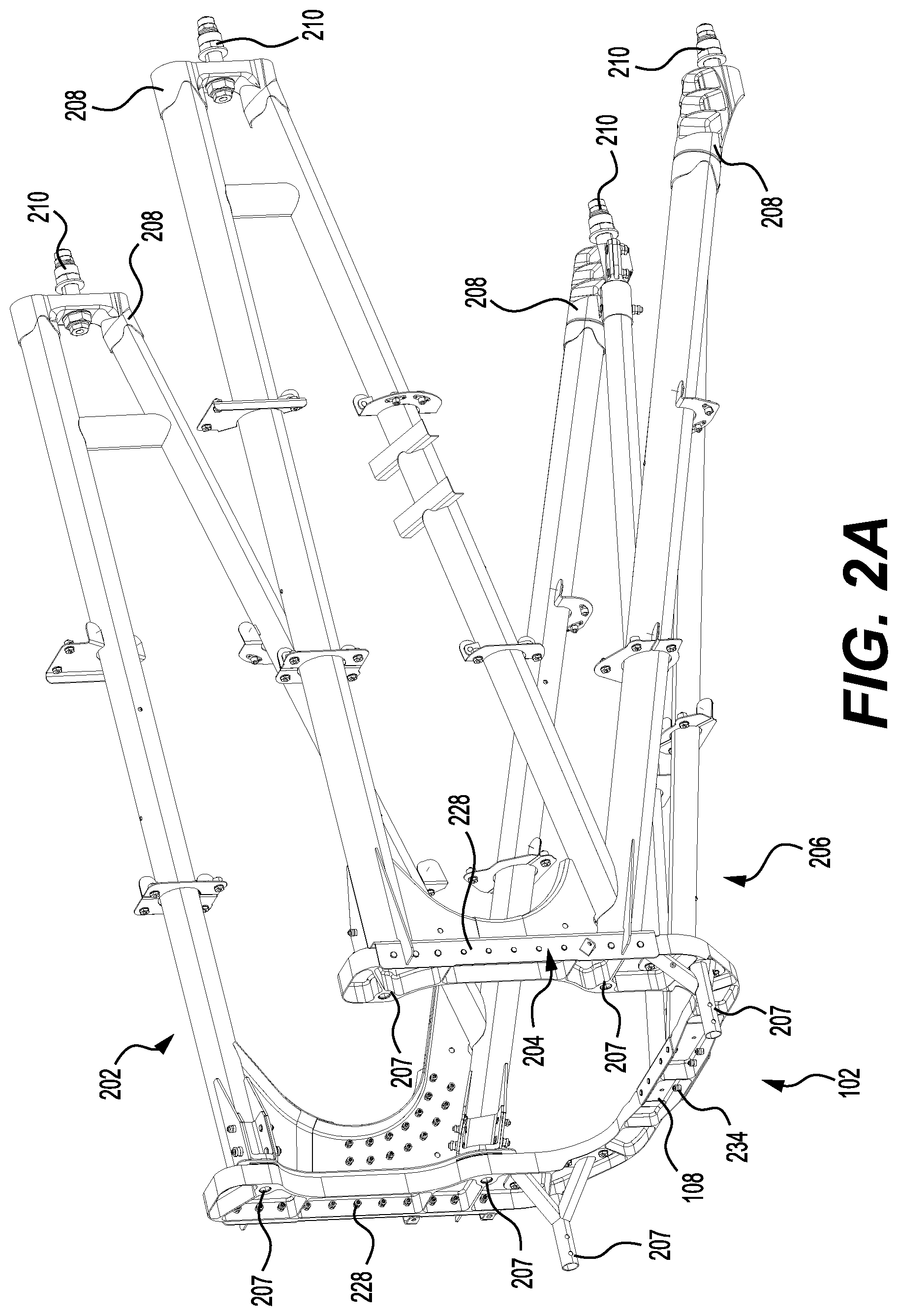 Patent US12103692 Figure 2 – Engine truss for aircraft