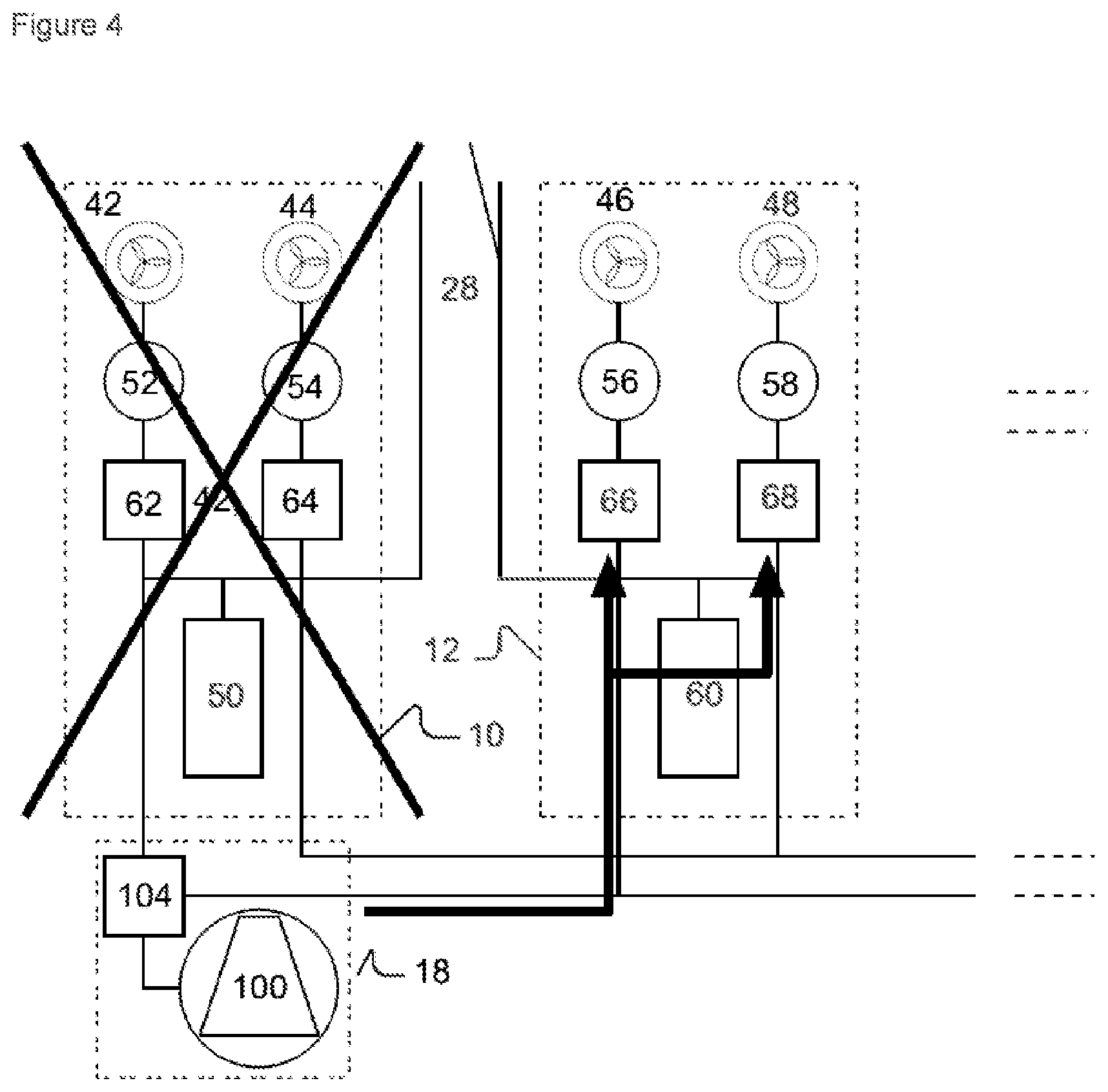 Patent US12103693 Figure 3 – System for managing energy for an aircraft with a hybrid power source comprising at least one rechargeable electricity source and one electricity generating source