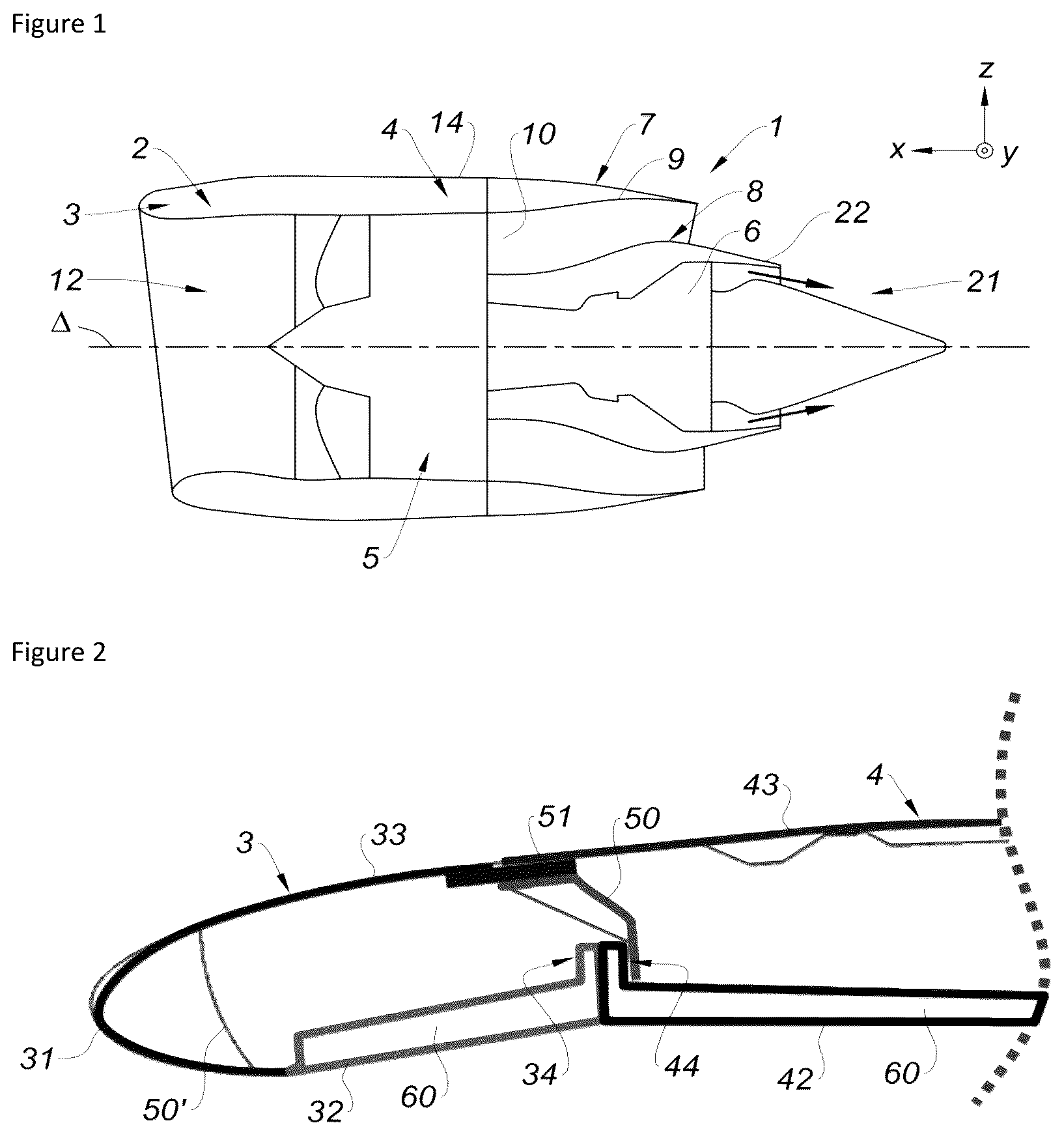 Patent US12103694 Figure 1 – Nacelle air intake and nacelle comprising such an air intake