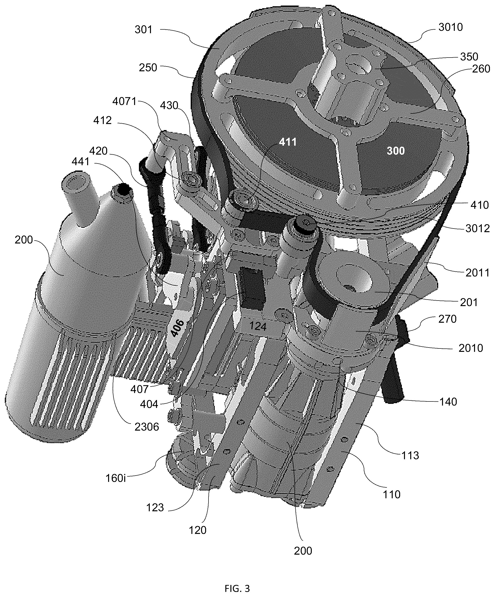Patent US12103698 Figure 3 – Unmanned aerial vehicle's hybrid drive assembly