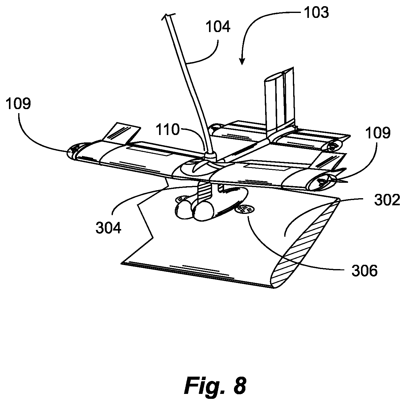 Patent US12103701 Figure 10 – Aircraft winch cable stabilizer