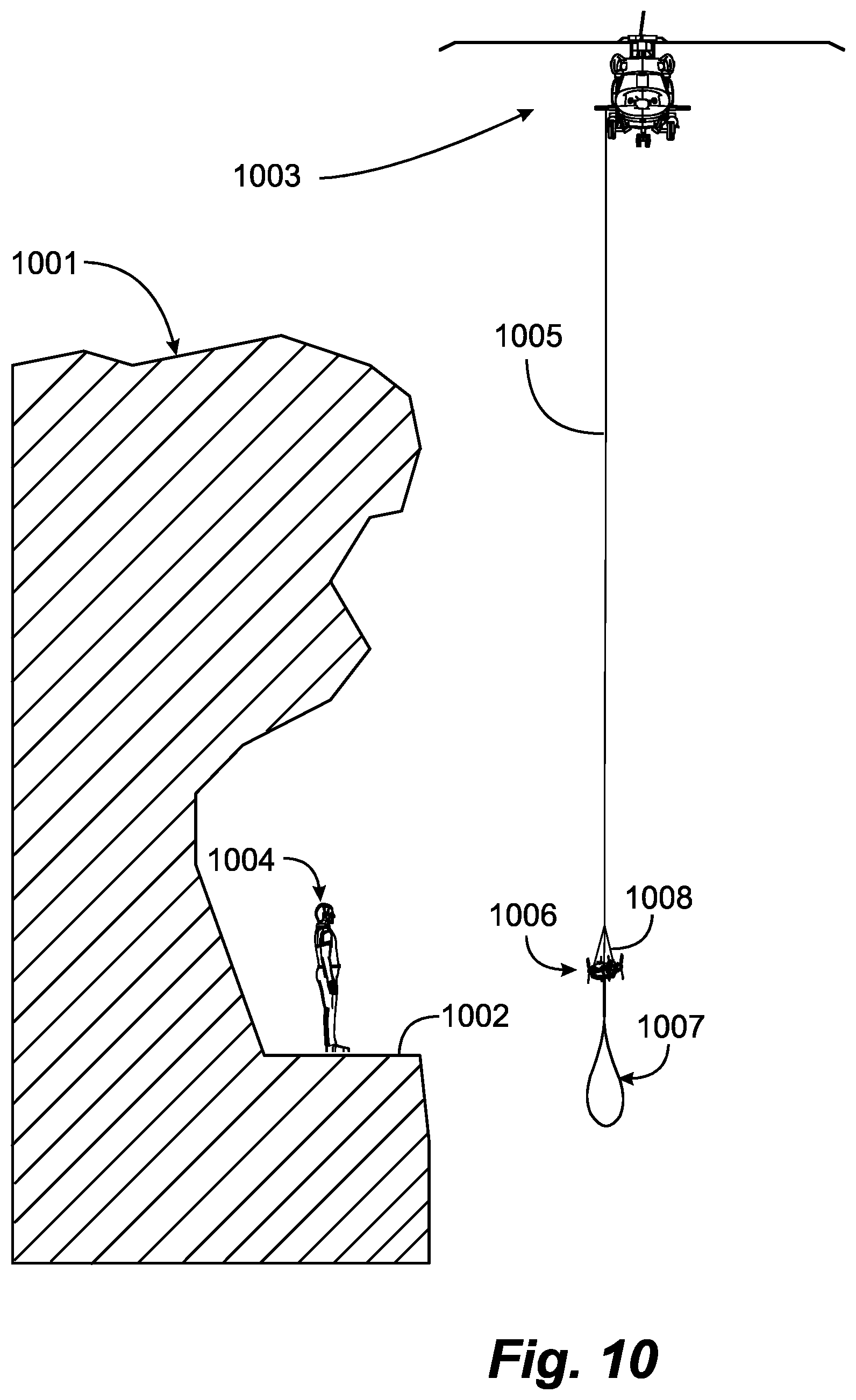 Patent US12103701 Figure 12 – Aircraft winch cable stabilizer