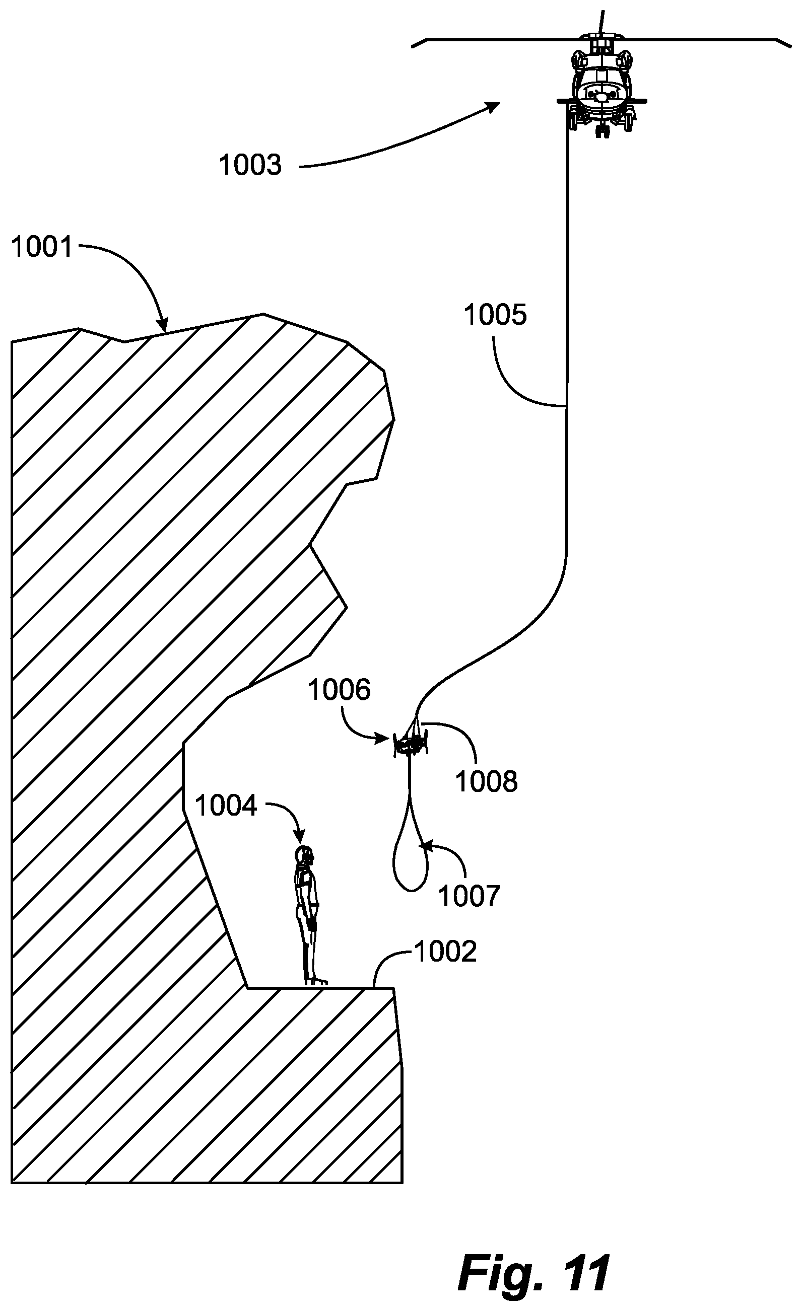 Patent US12103701 Figure 13 – Aircraft winch cable stabilizer