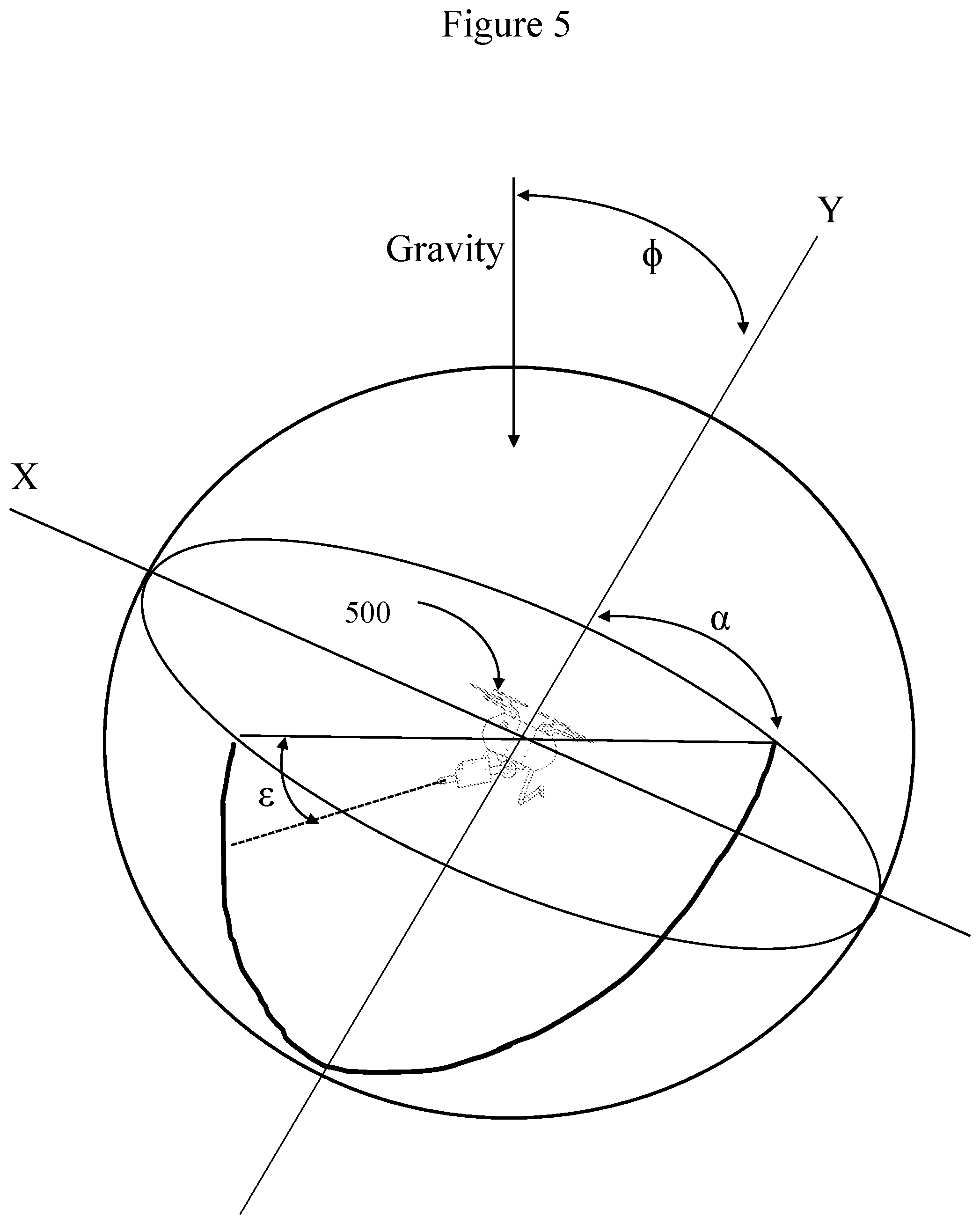 Patent US12103705 Figure 5 – Aerial drone with rotating frame