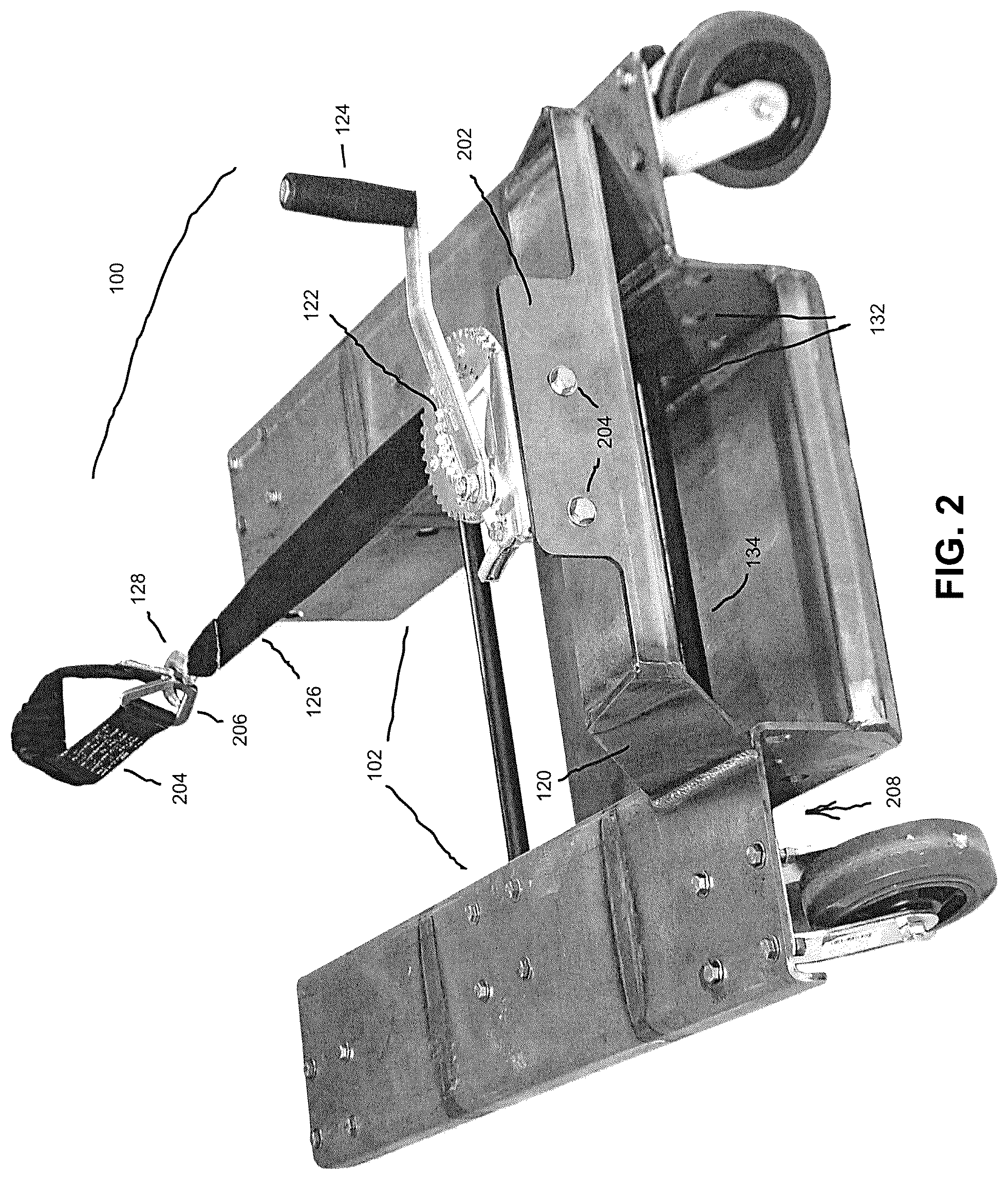 Patent US12103708 Figure 2 – Aircraft dolly