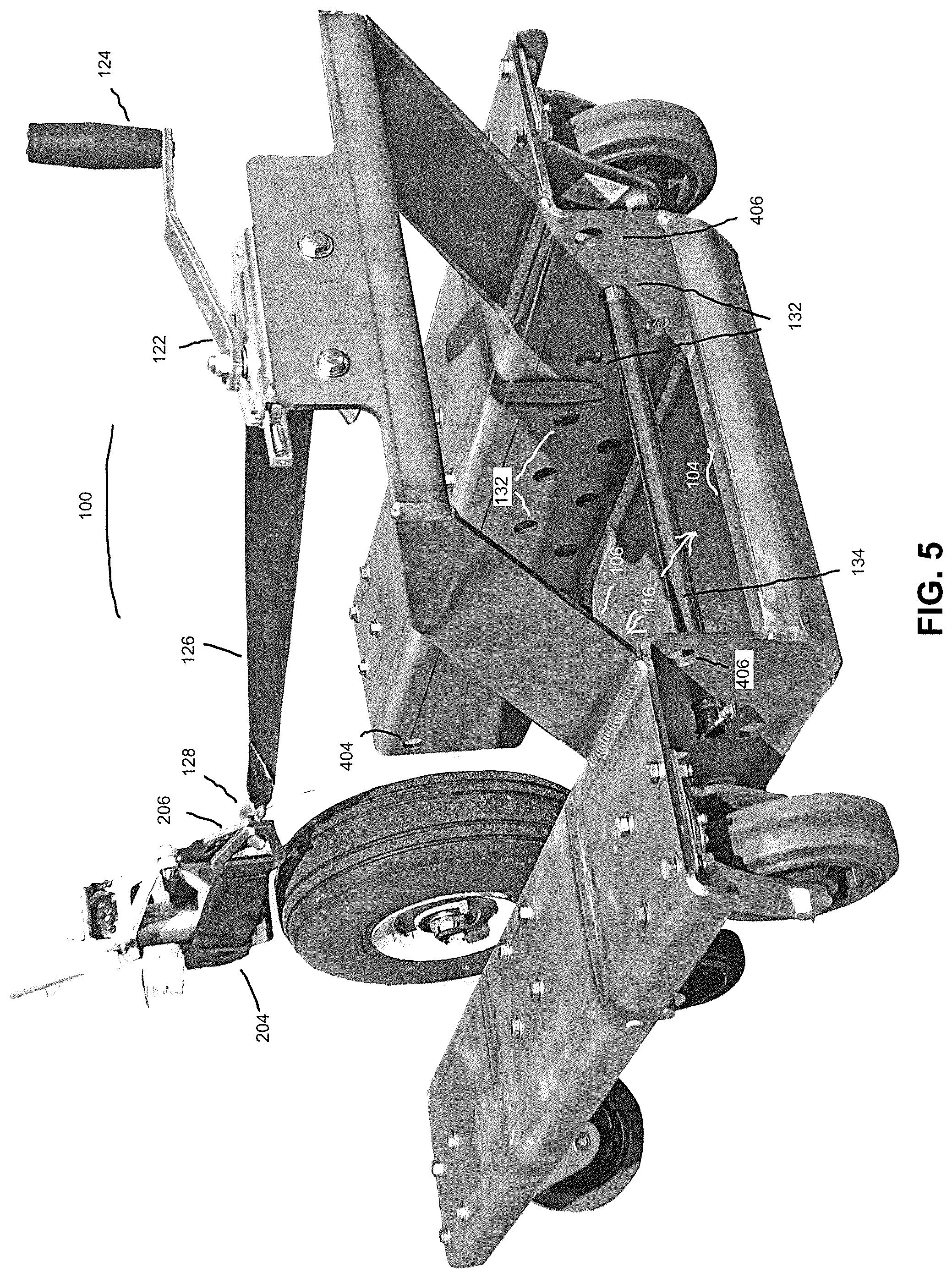 Patent US12103708 Figure 6 – Aircraft dolly