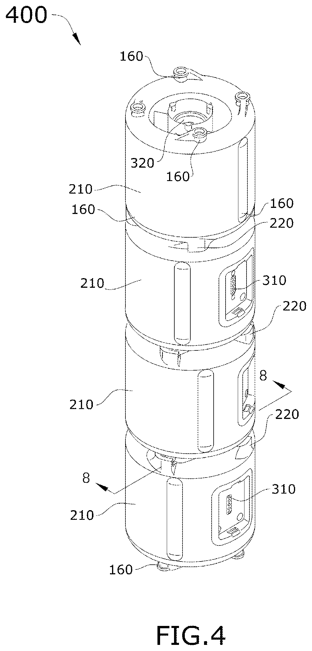 Patent US12103718 Figure 4 – Self-charging modular portable survival drone that recharges by natural elements